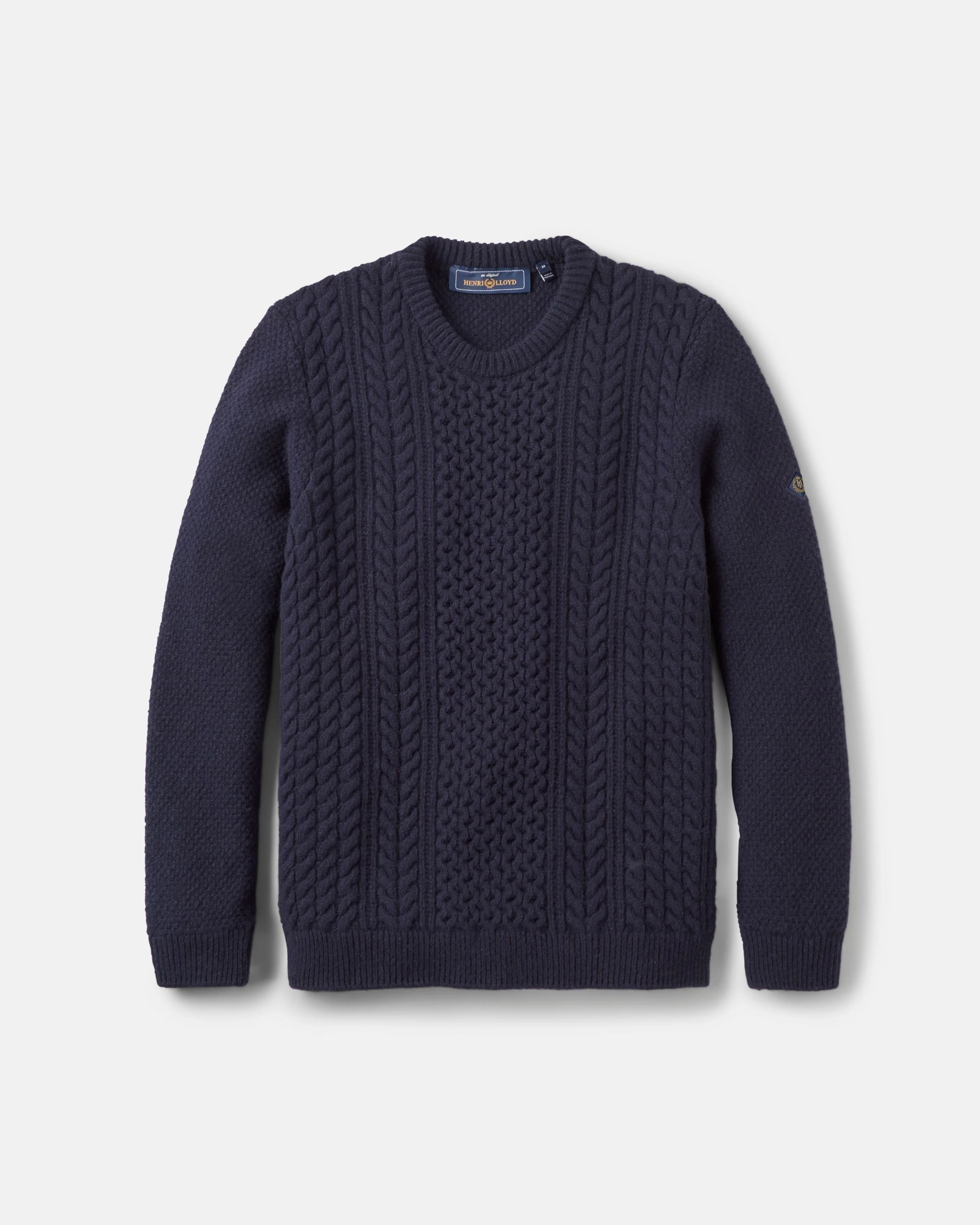 Abersoch Cable Knit Jumper - Dark Navy - Image 3