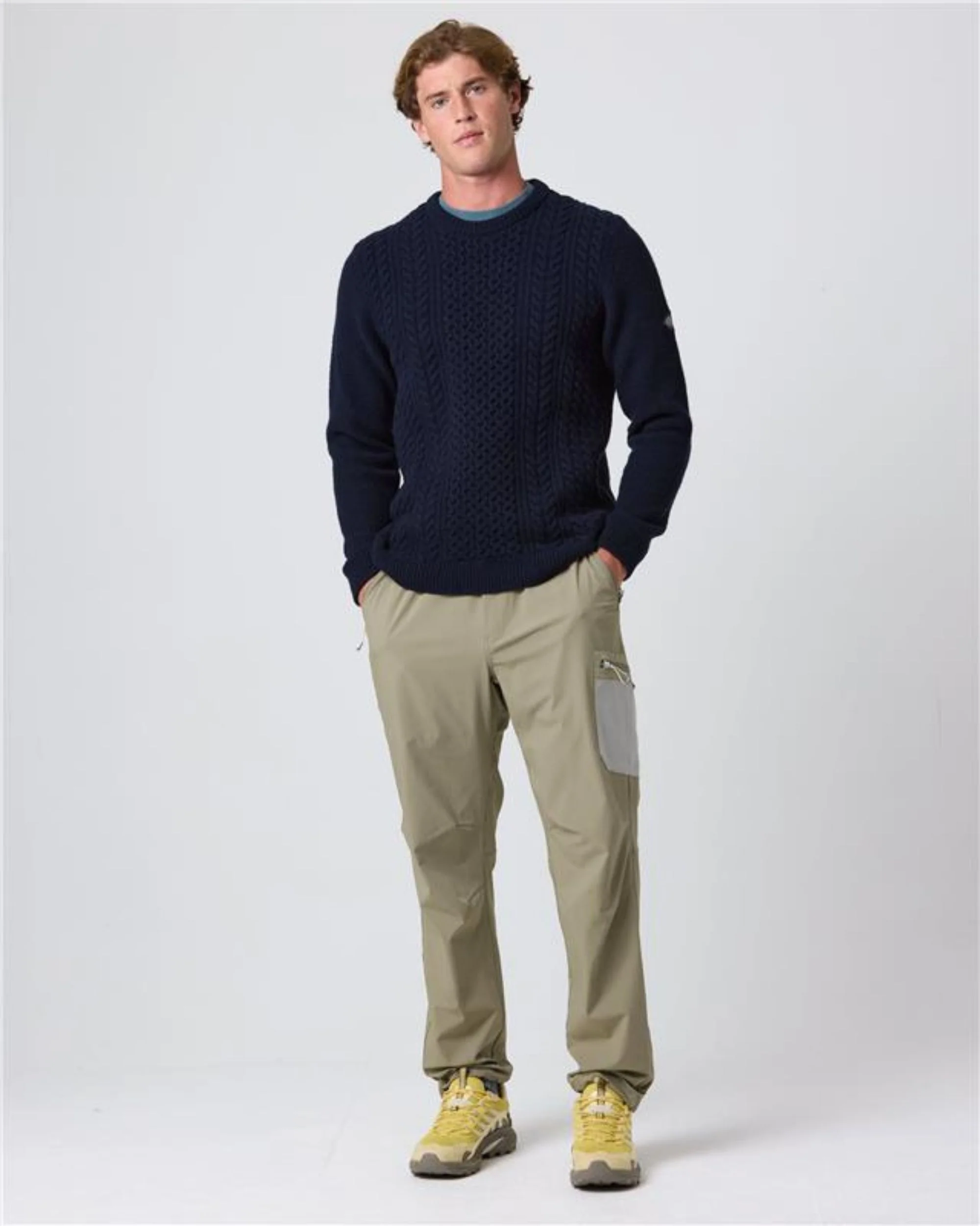 Abersoch Cable Knit Jumper - Dark Navy - Image 4