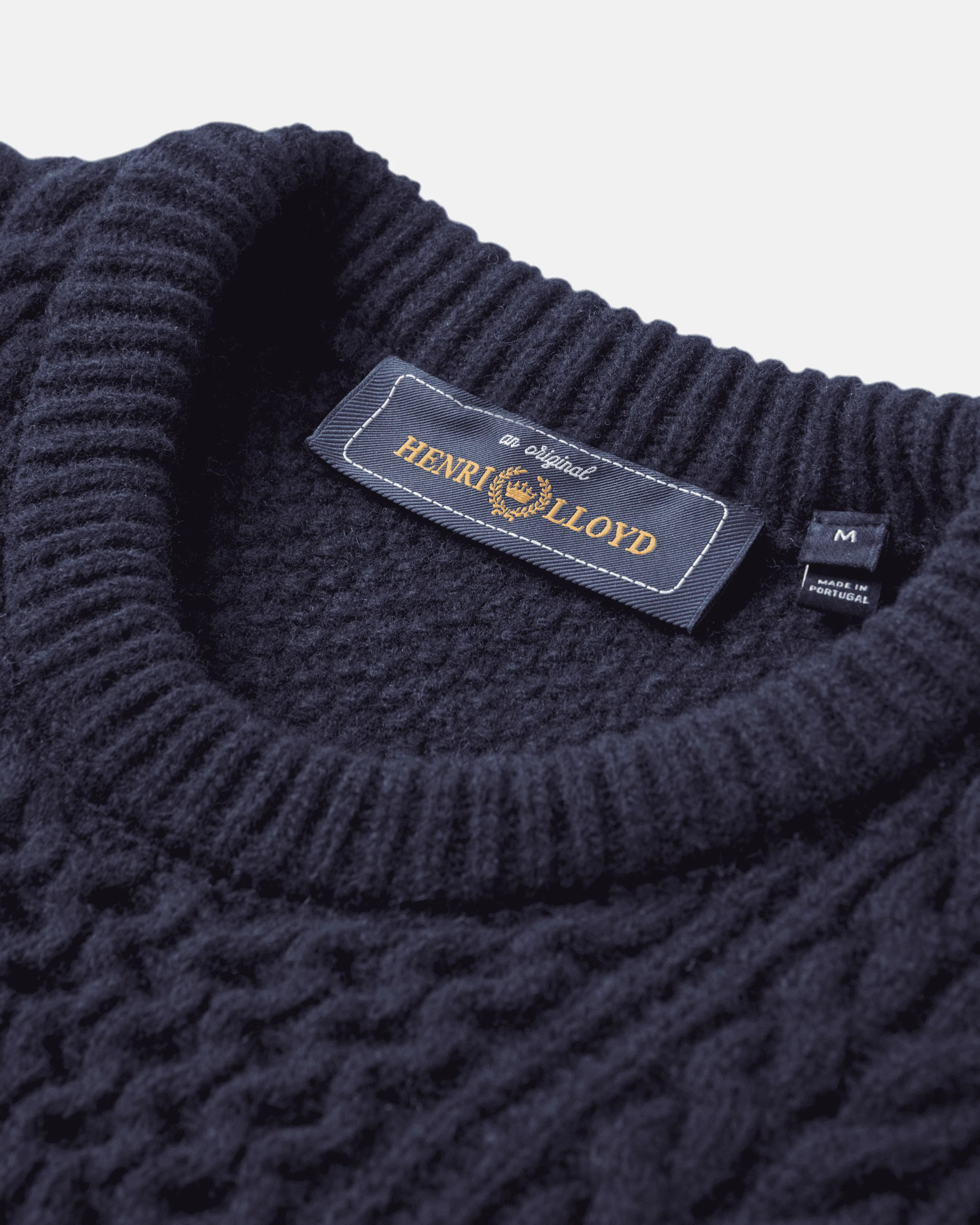 Abersoch Cable Knit Jumper - Dark Navy - Image 7