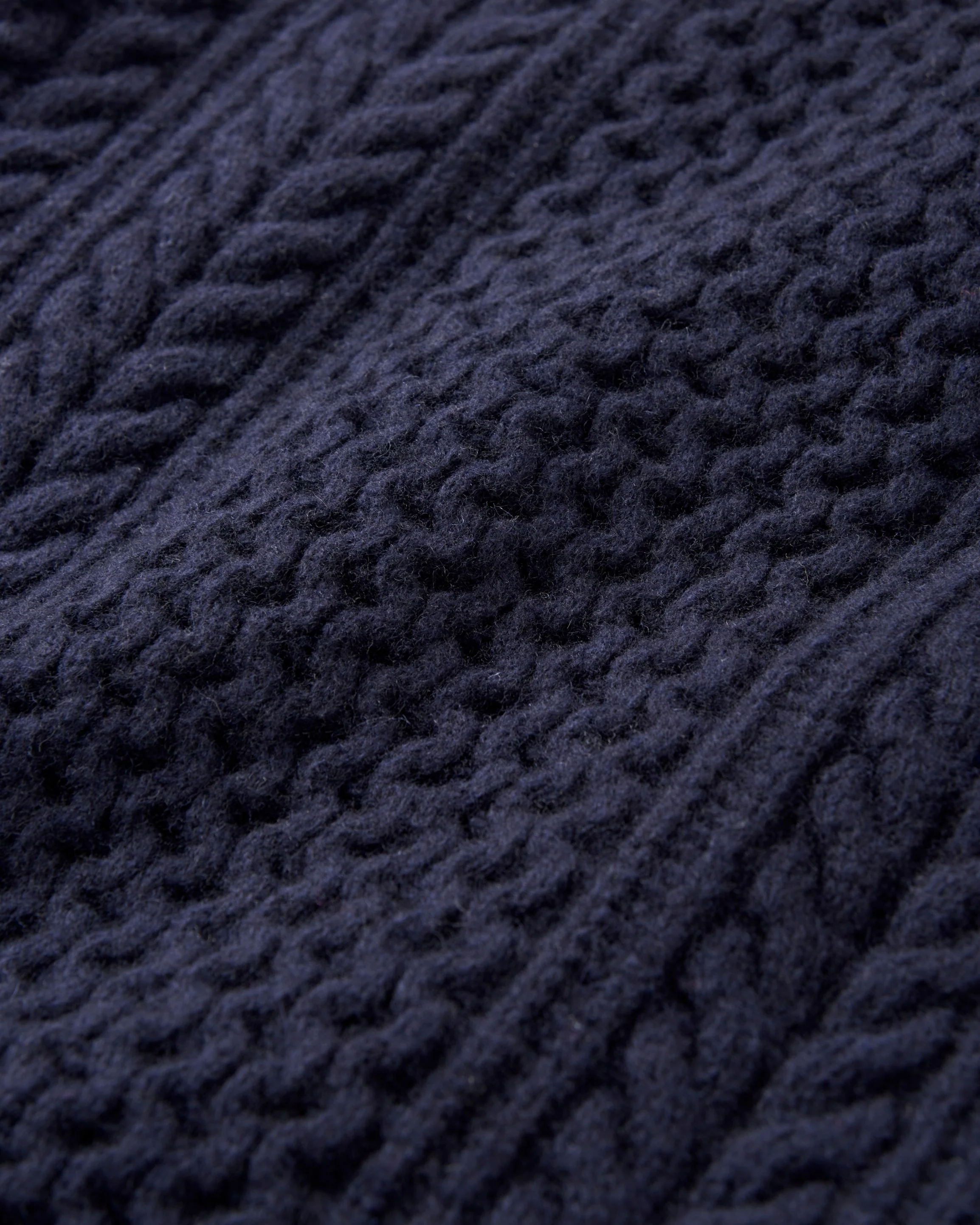 Abersoch Cable Knit Jumper - Dark Navy - Image 9