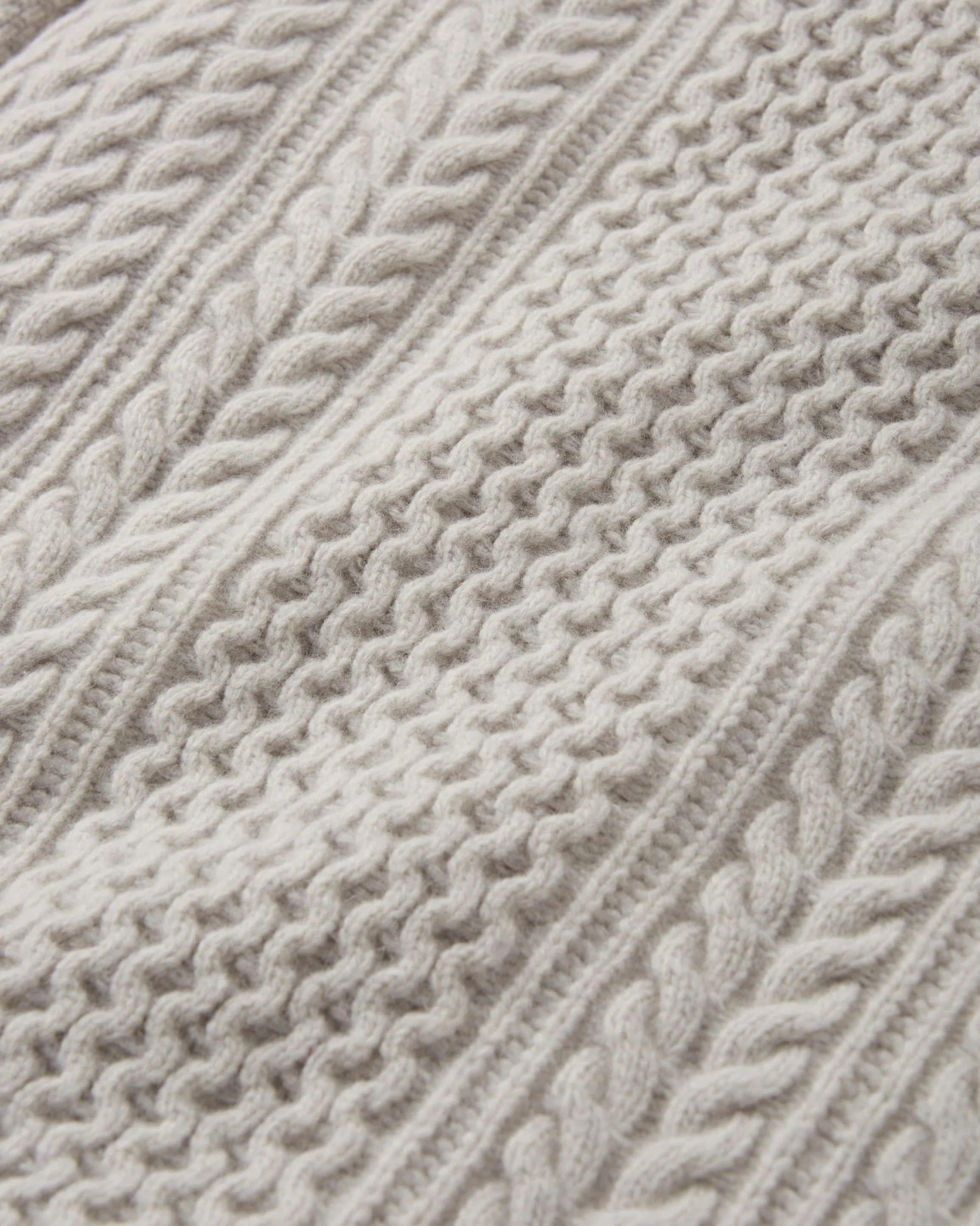Abersoch Cable Knit Jumper - Off White - Image 9
