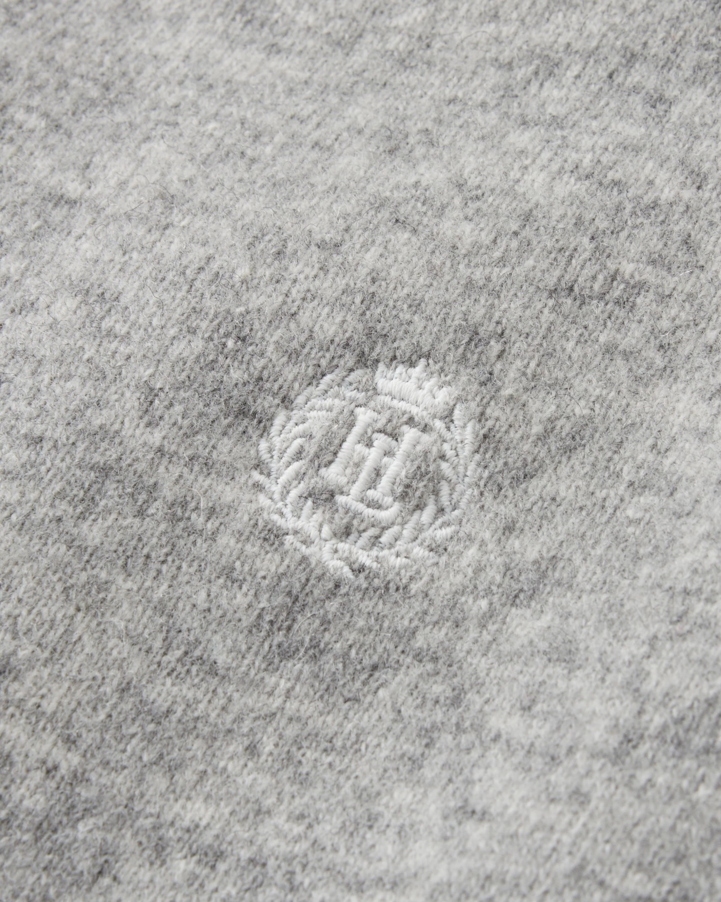 Beaulieu Knitted Polo - Light Grey Melange - Image 6