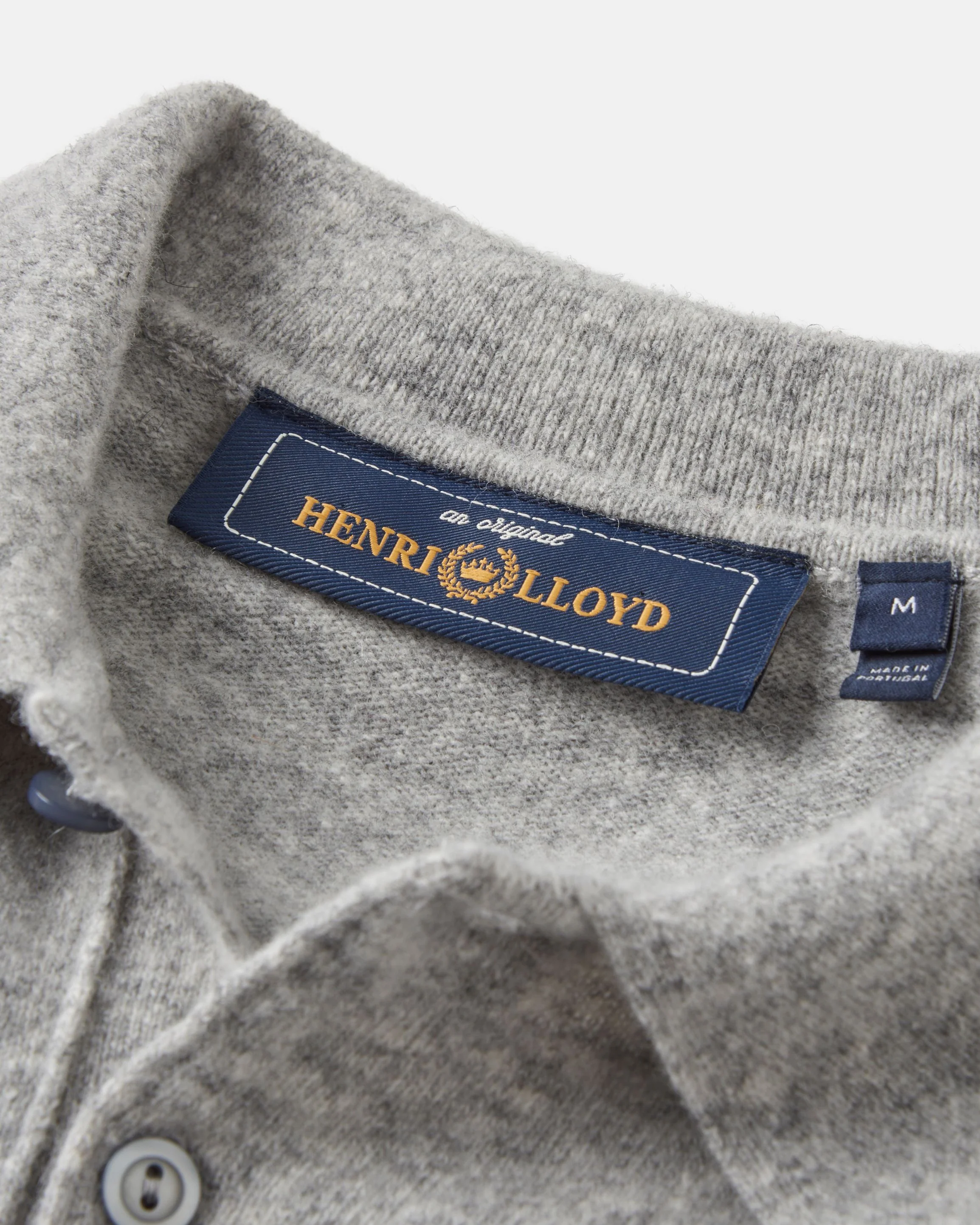 Beaulieu Knitted Polo - Light Grey Melange - Image 8