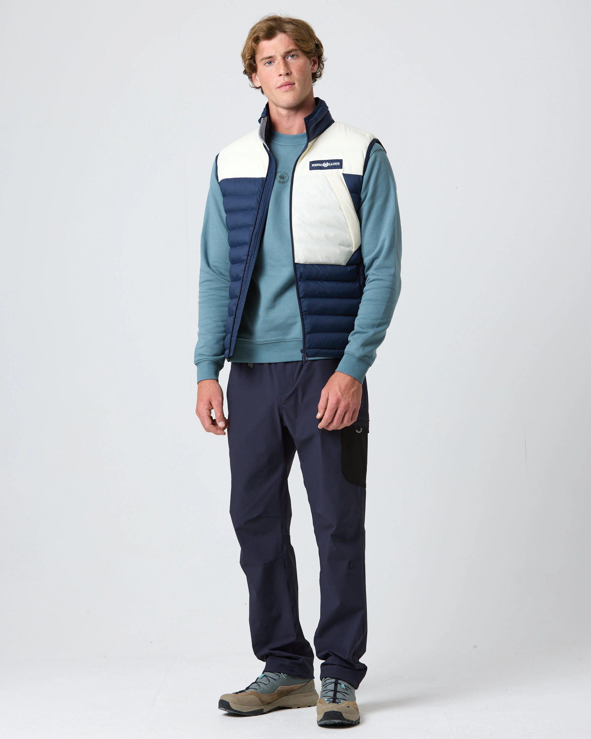 Bergen Gilet - Navy/Off White - Image 4