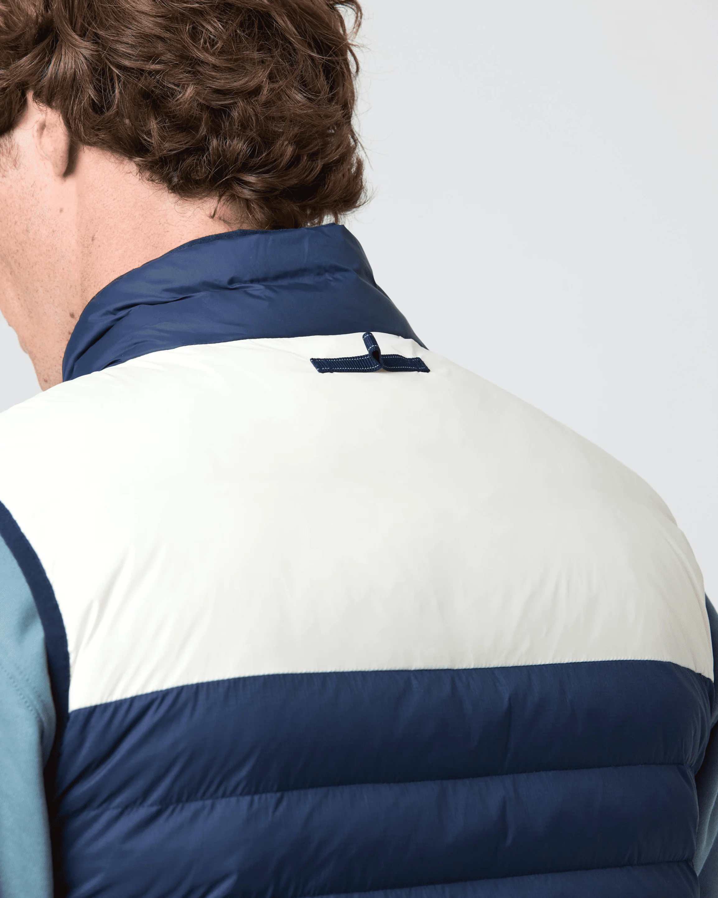 Bergen Gilet - Navy/Off White - Image 7