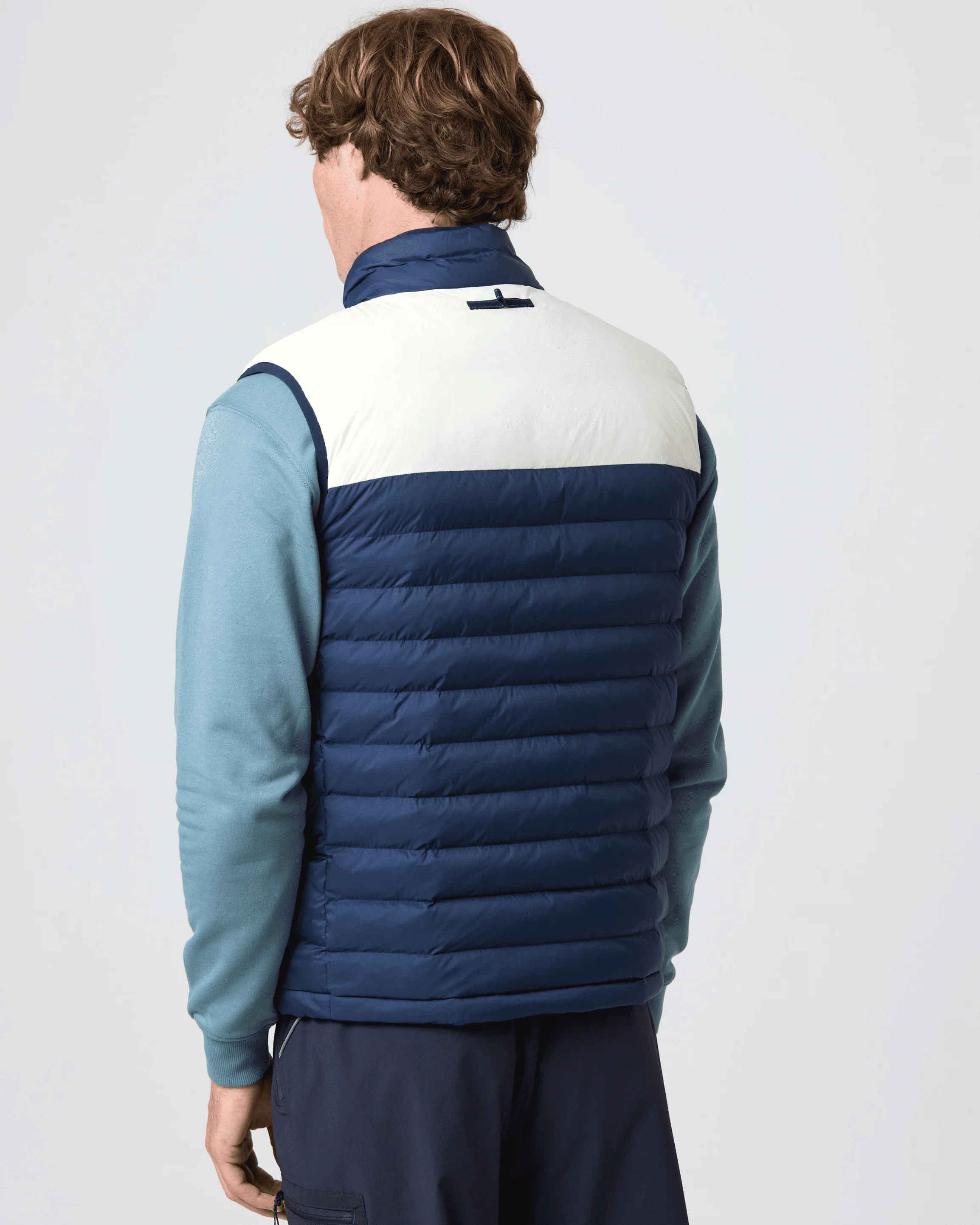 Bergen Gilet - Navy/Off White - Image 8