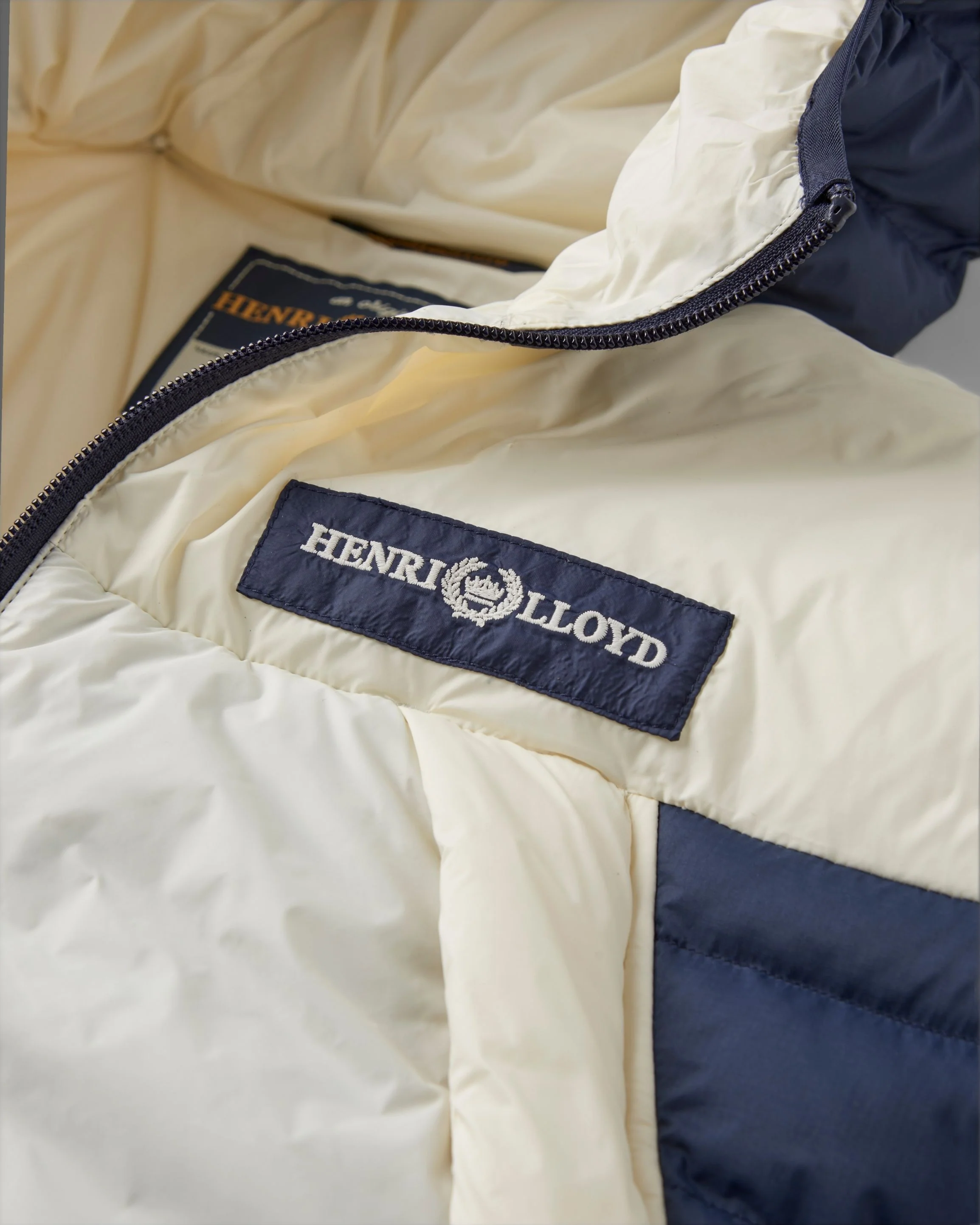Bergen Hooded Jacket - Navy/Off White - Image 12