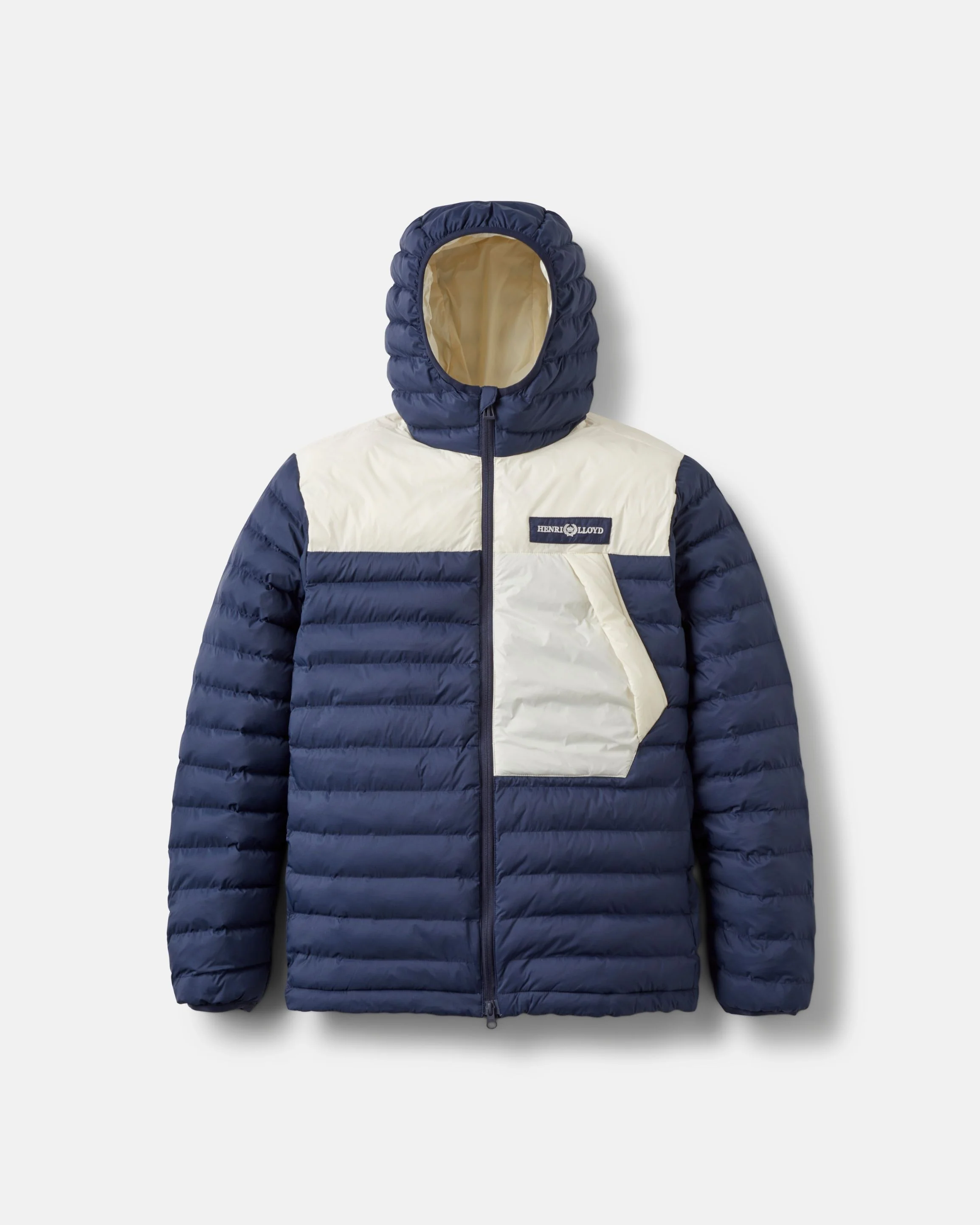 Bergen Hooded Jacket - Navy/Off White - Image 3