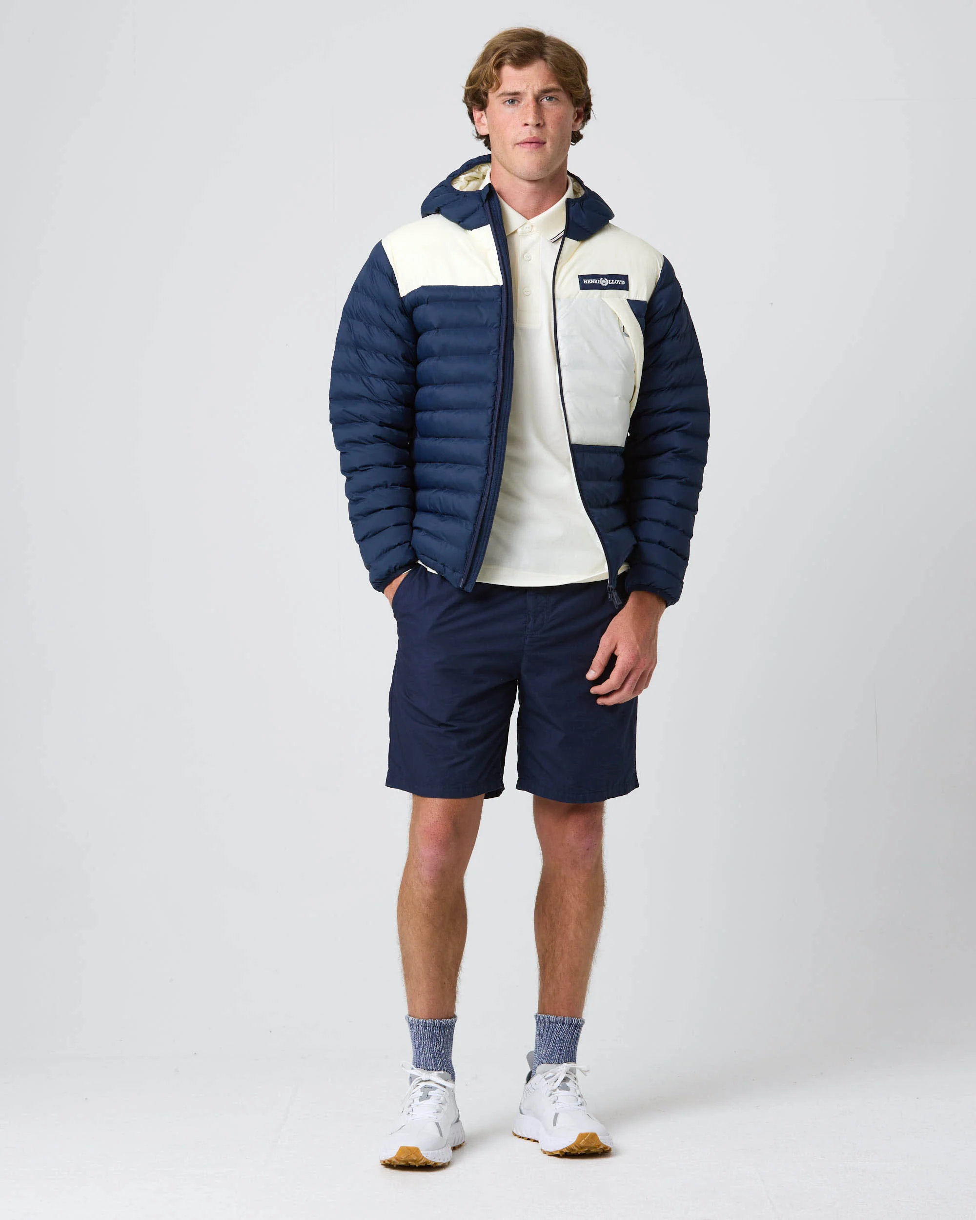 Bergen Hooded Jacket - Navy/Off White - Image 4