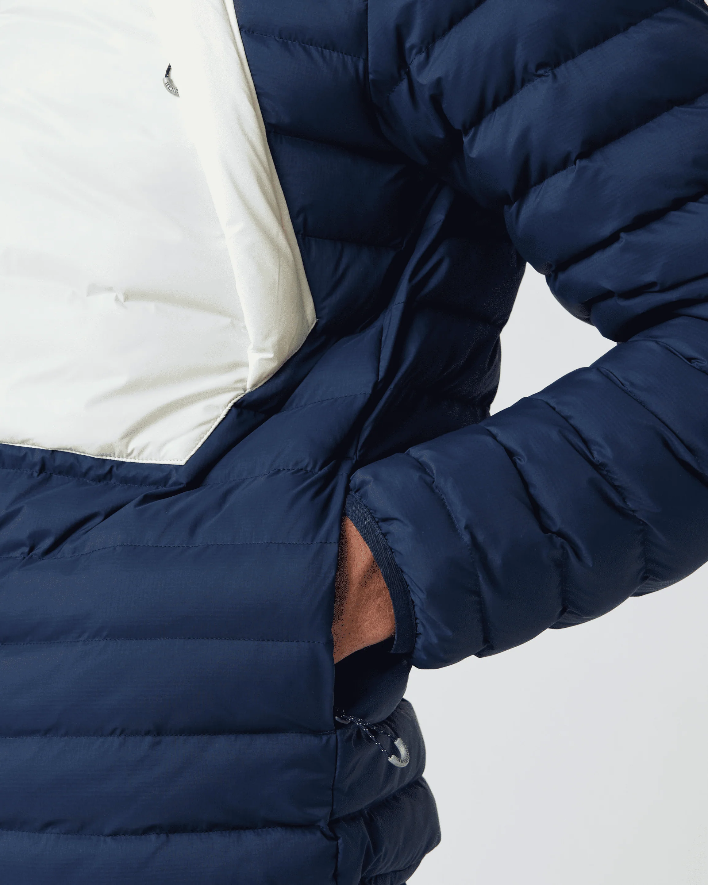 Bergen Hooded Jacket - Navy/Off White - Image 6