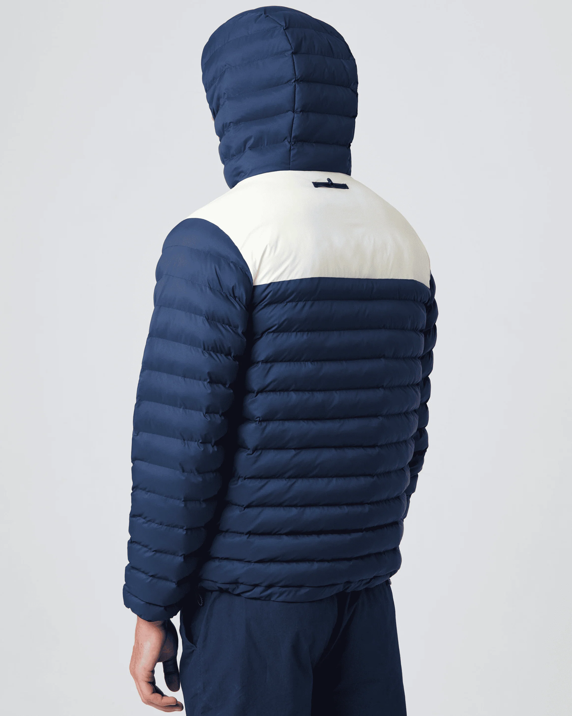 Bergen Hooded Jacket - Navy/Off White - Image 7
