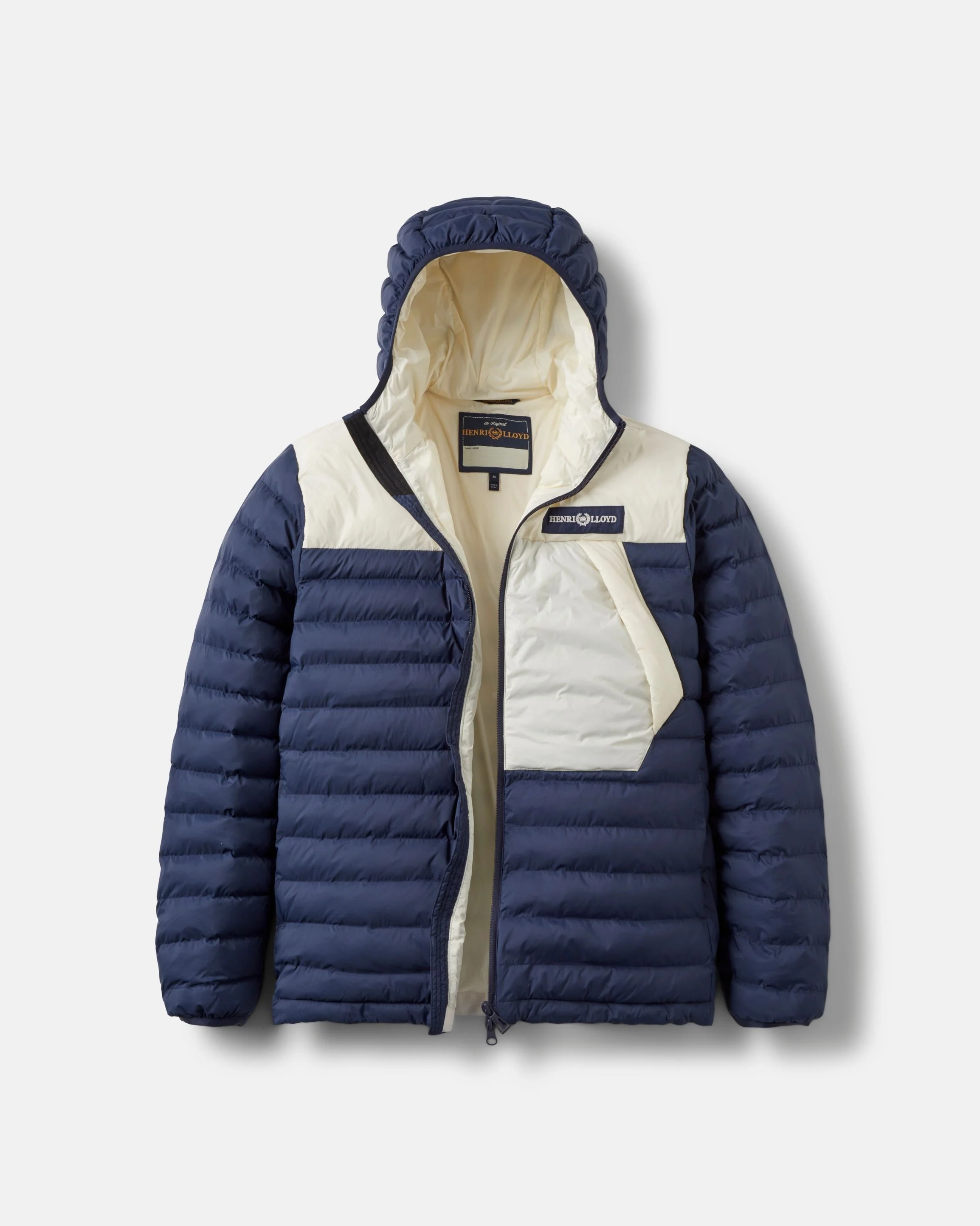 Bergen Hooded Jacket - Navy/Off White - Image 9