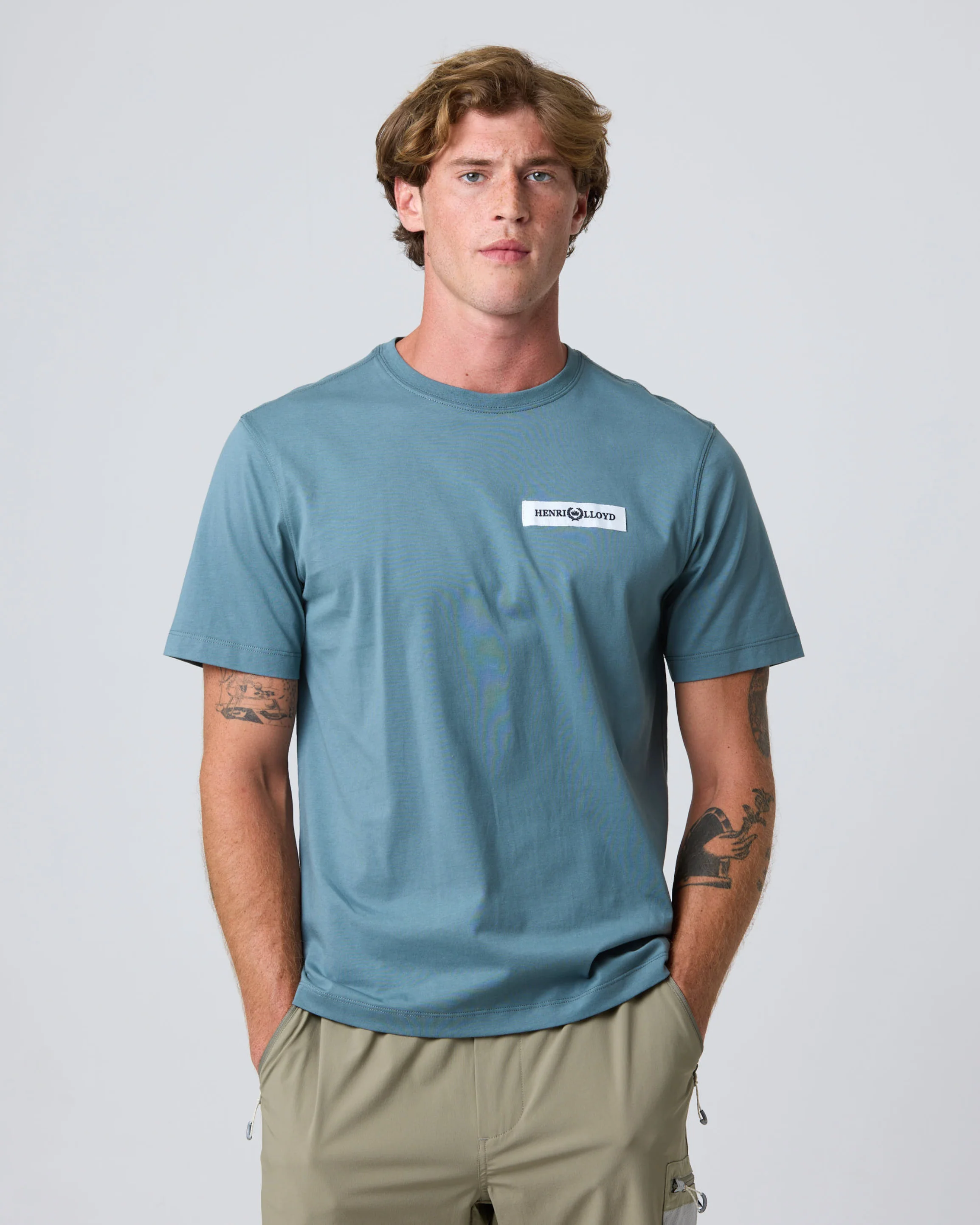 Calshot T Shirt - Fog Blue