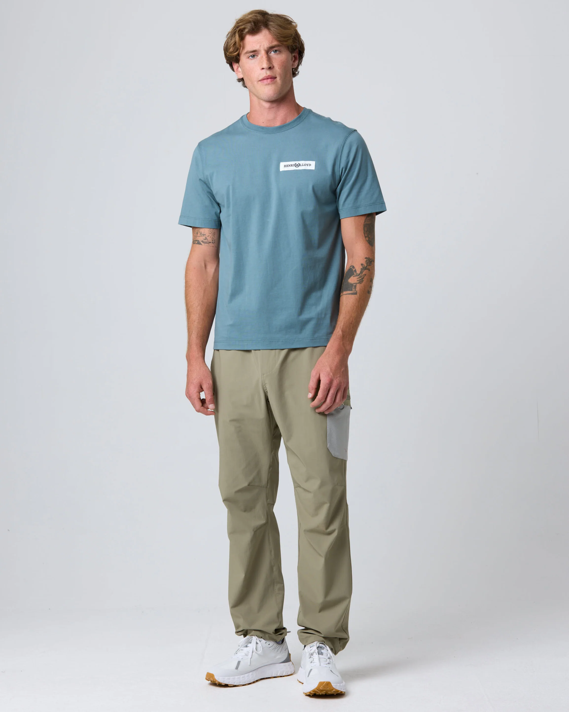 Calshot T Shirt - Fog Blue - Image 3