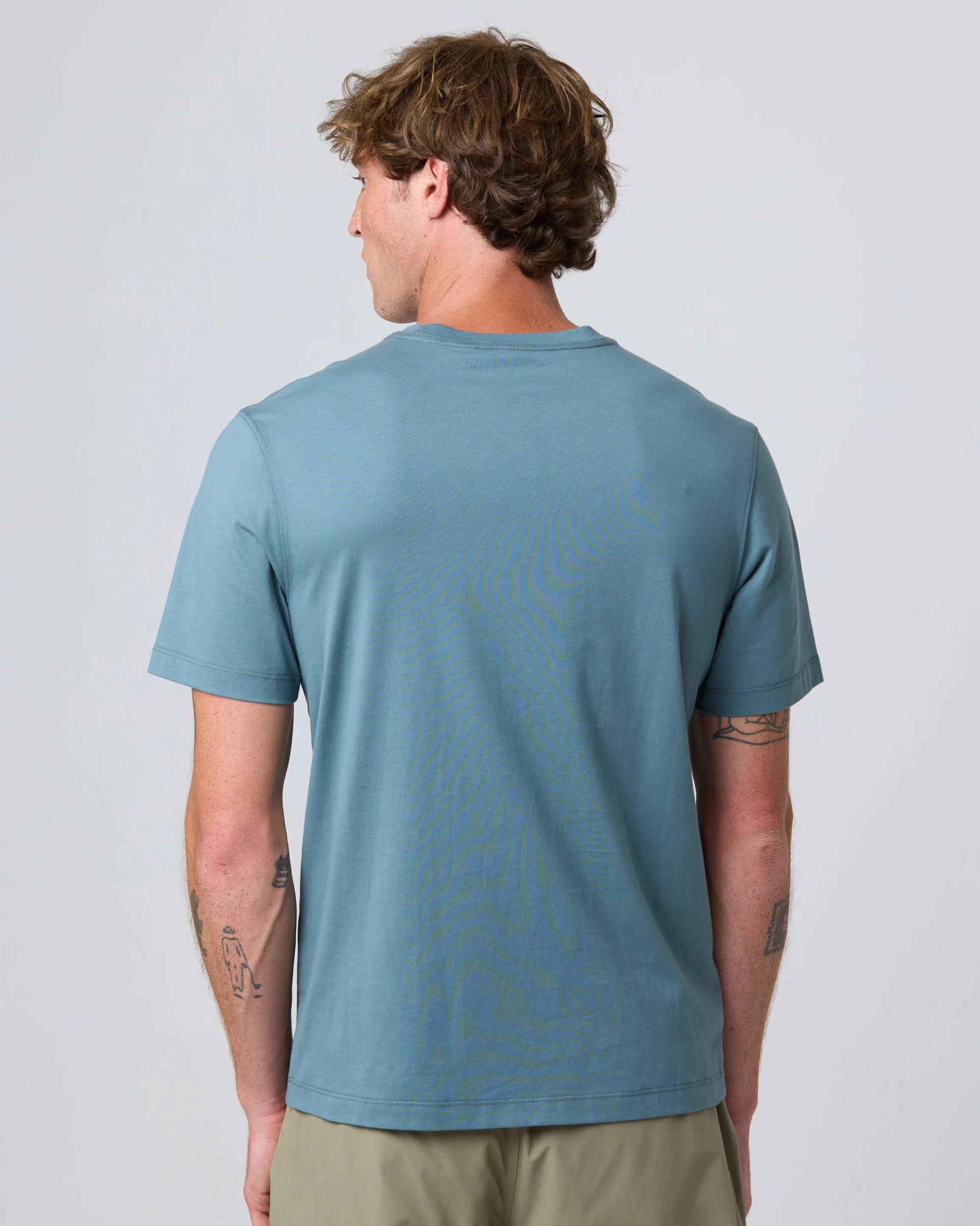 Calshot T Shirt - Fog Blue - Image 5