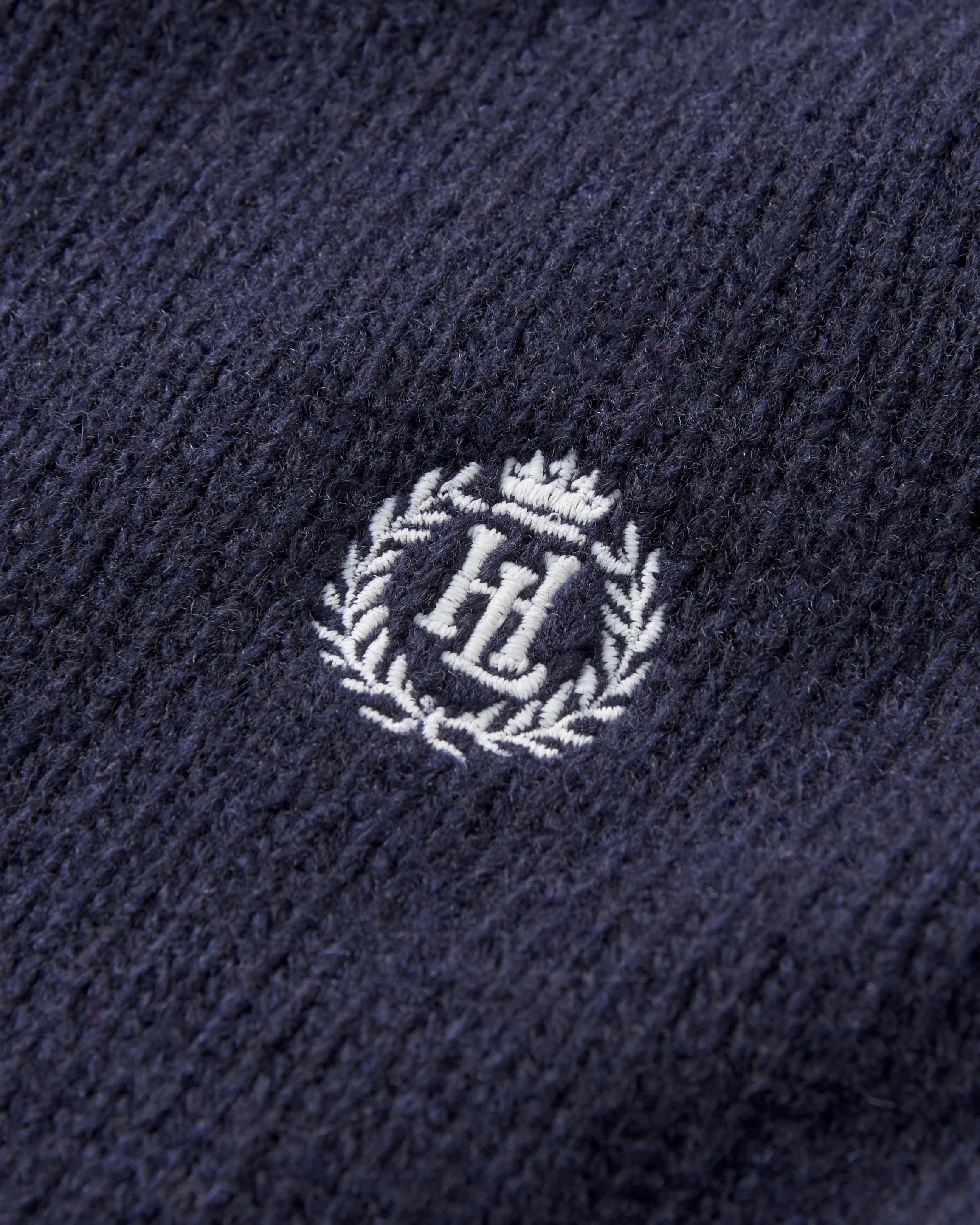 Clew Mock Neck Jumper - Dark Navy - Image 3