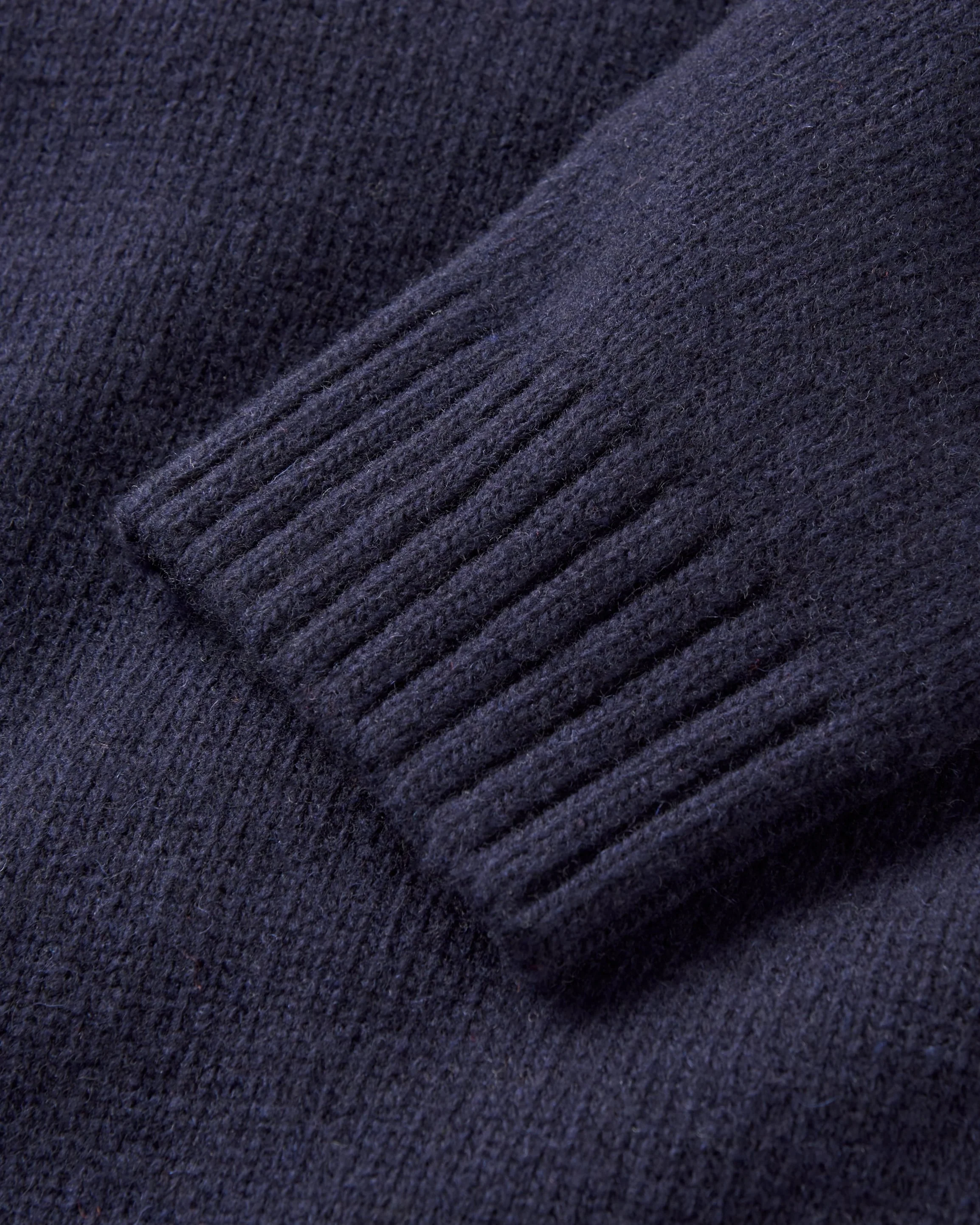 Clew Mock Neck Jumper - Dark Navy - Image 5