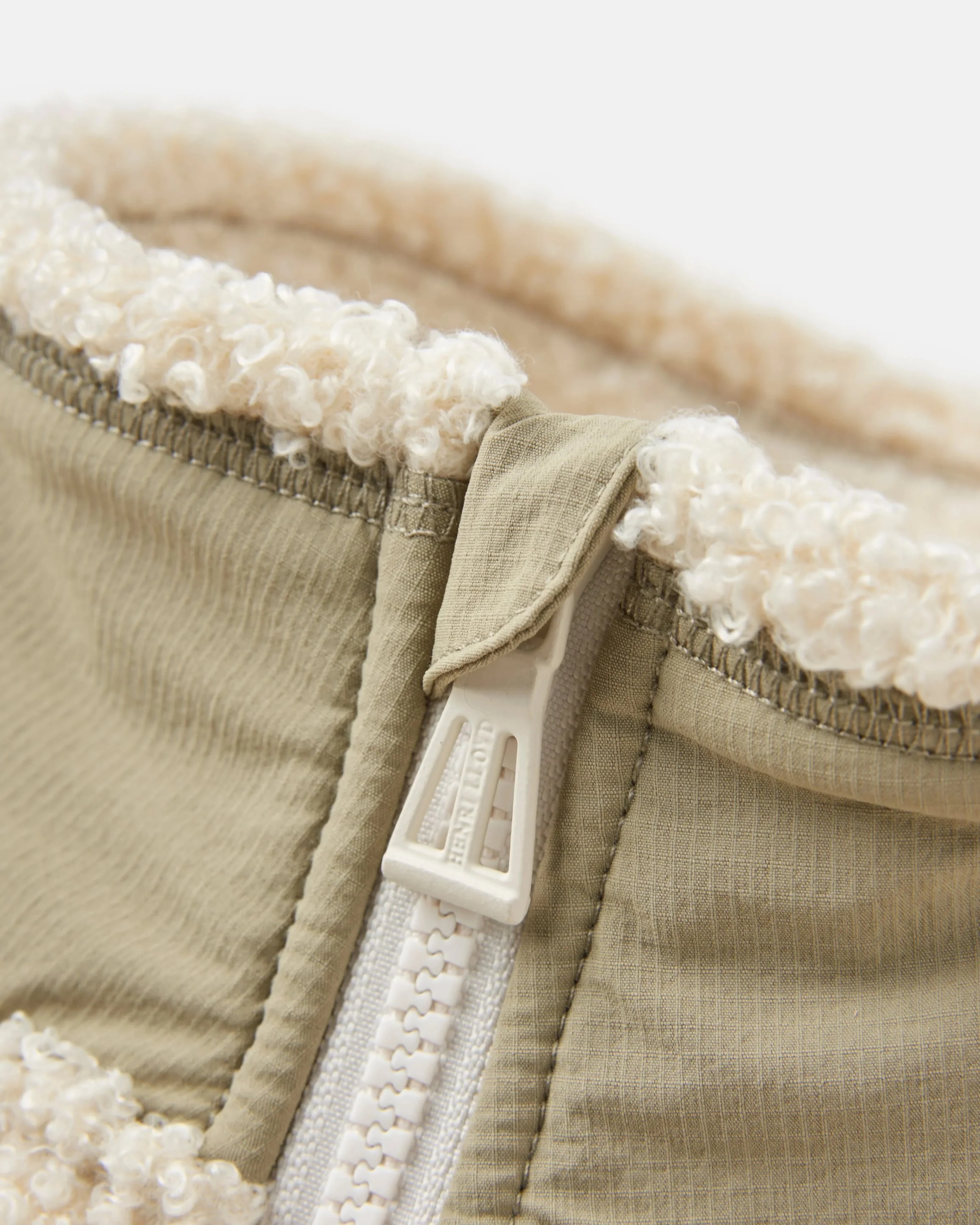 Craster Zip Fleece - Off White/Kelp - Image 12