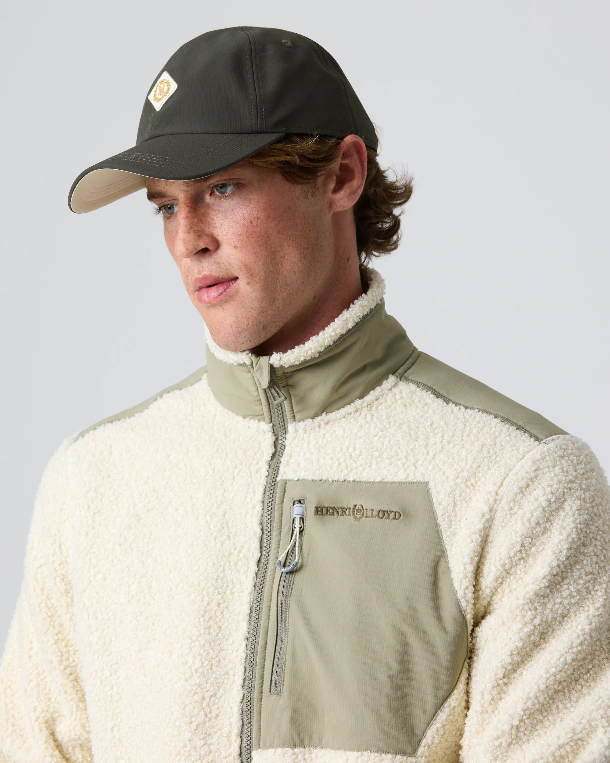 Craster Zip Fleece - Off White/Kelp - Image 4