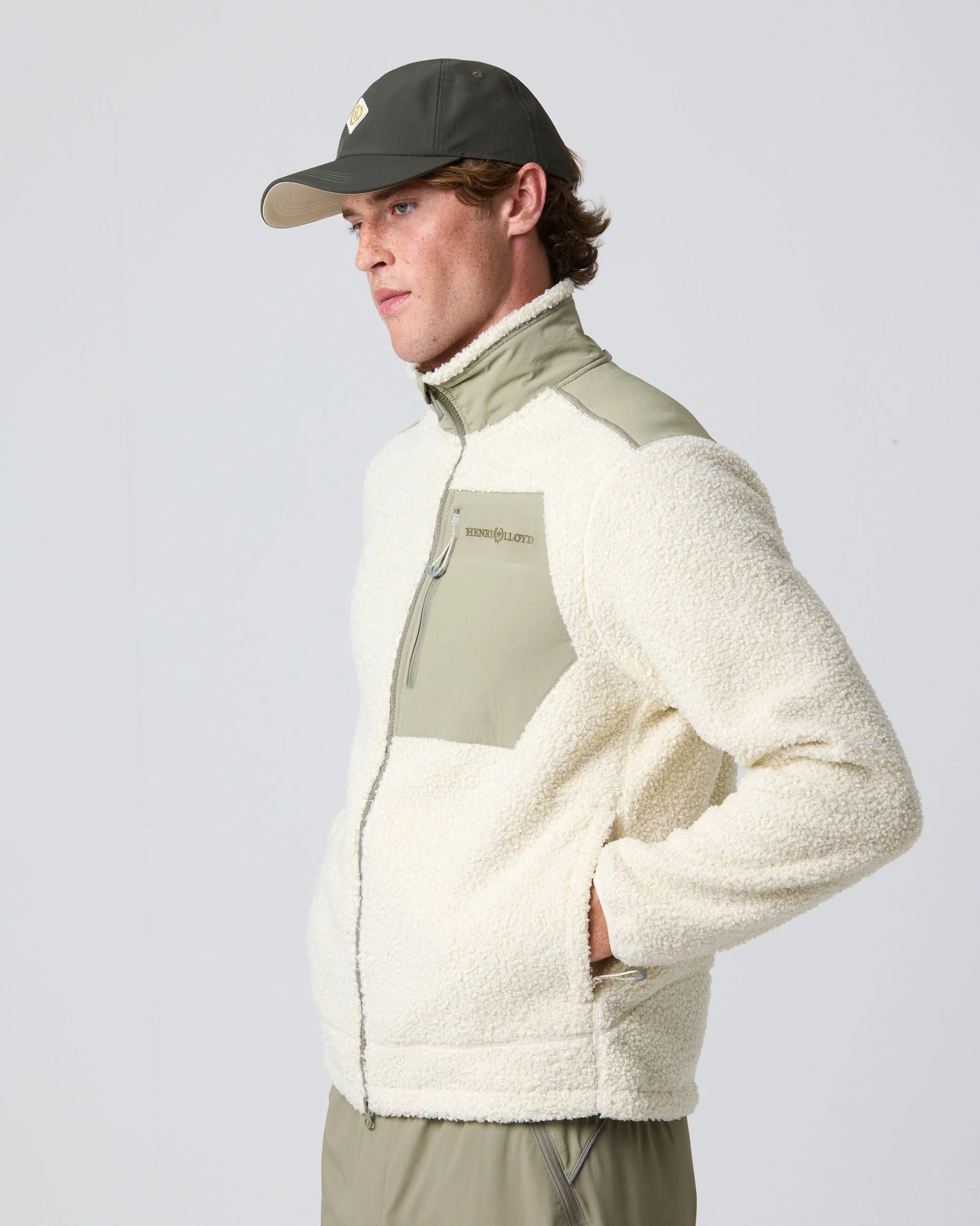 Craster Zip Fleece - Off White/Kelp - Image 5