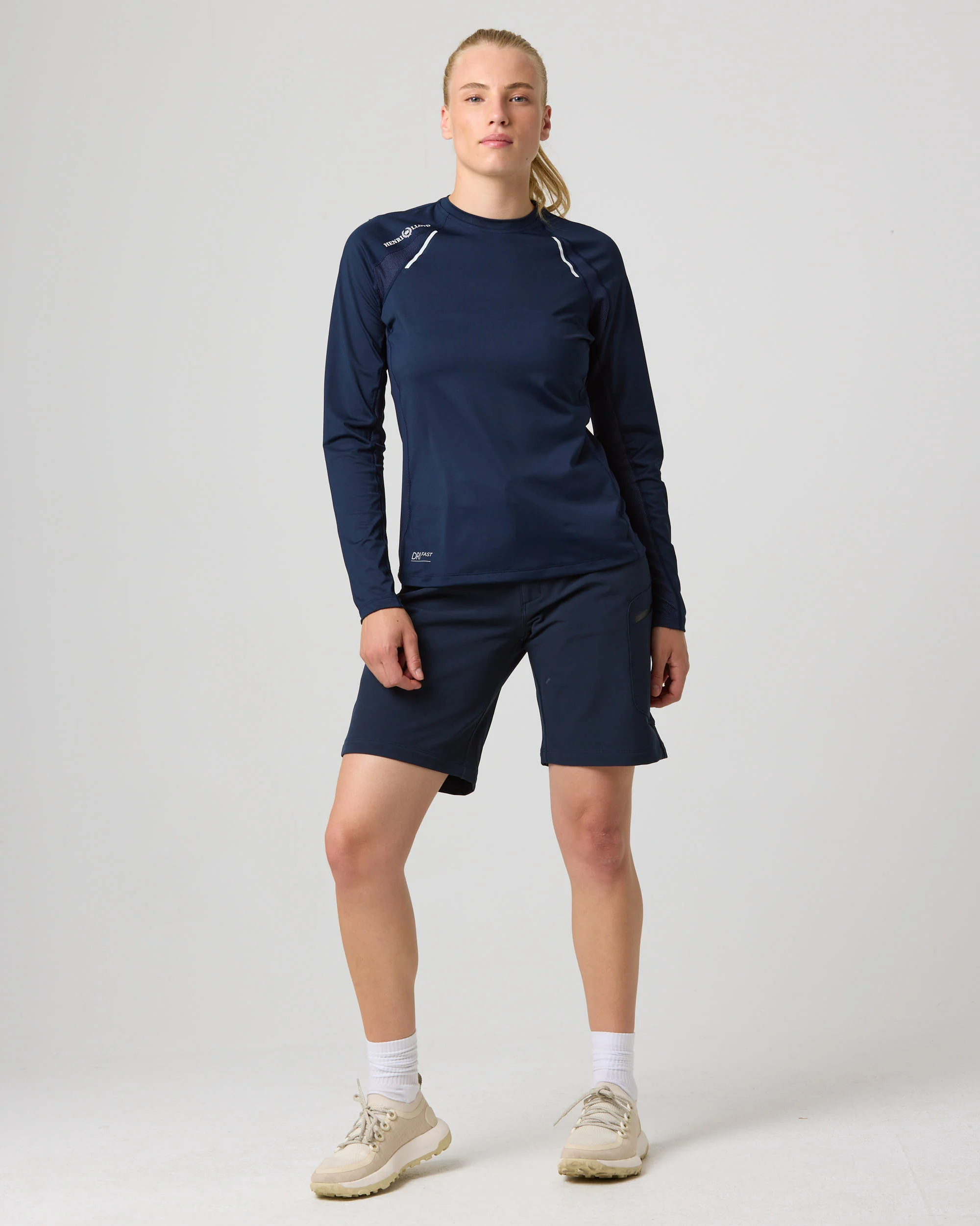 Women's Dynamic Dri Fast Long Sleeve Tee - Navy Blue - Image 4