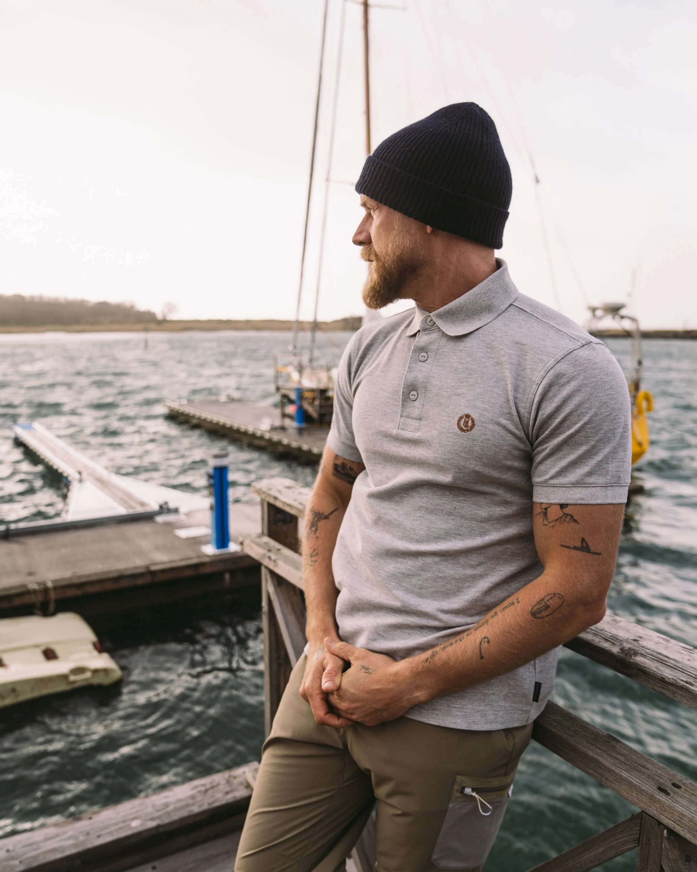 Falmouth Polo - Light Grey Melange - Image 2