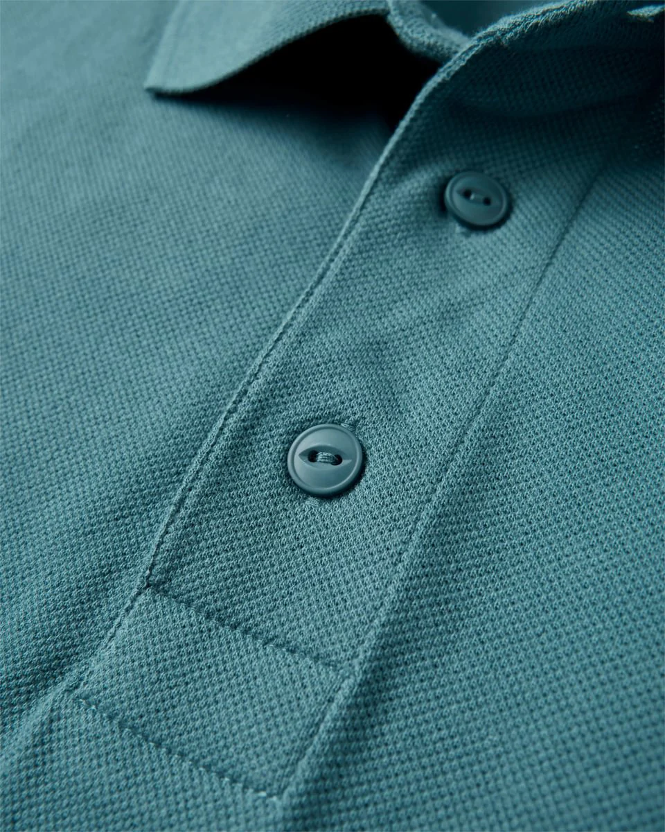 Falmouth Polo - Washed Teal - Image 5