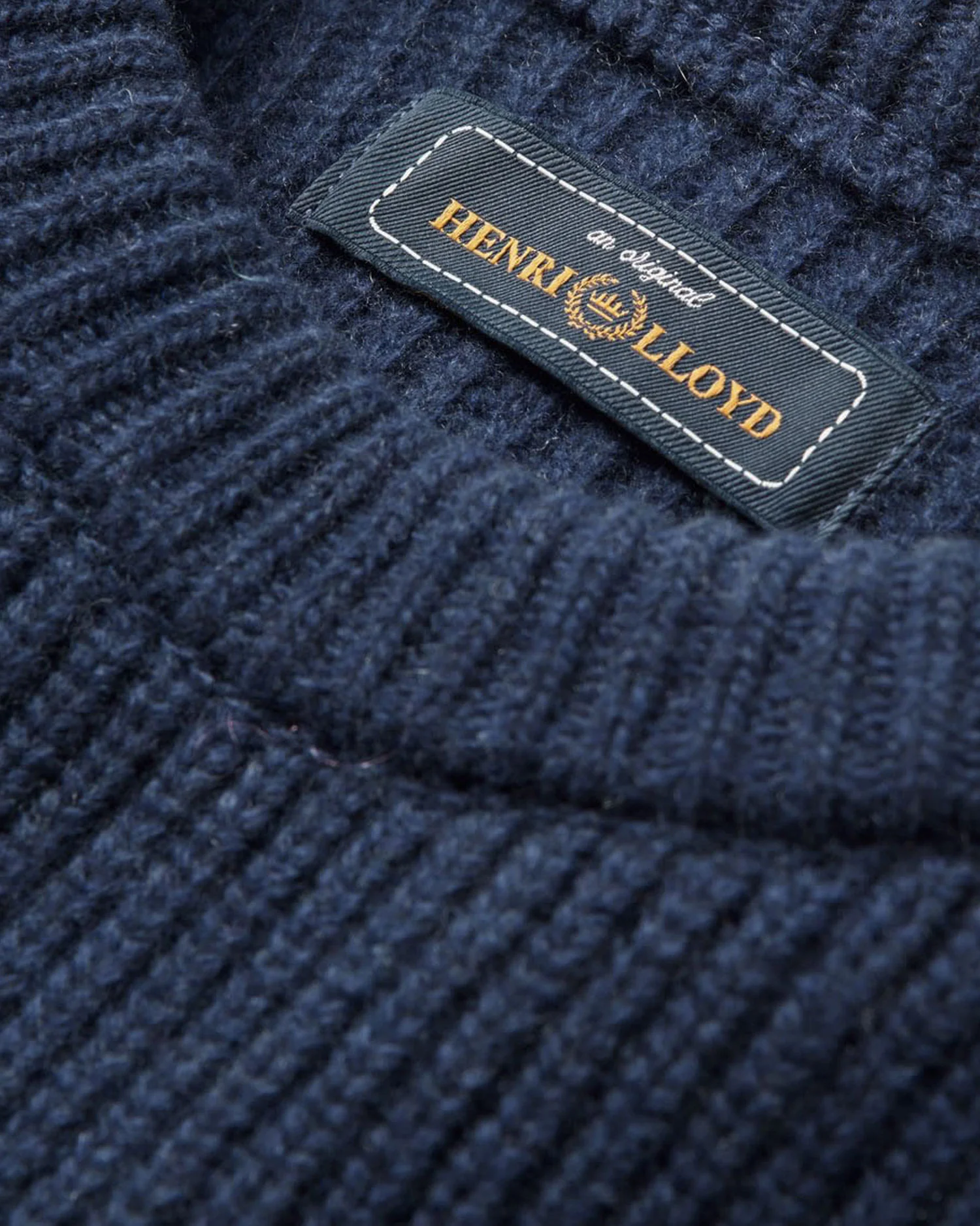 Fowey Rib Crew Knit - Navy Blue - Image 3