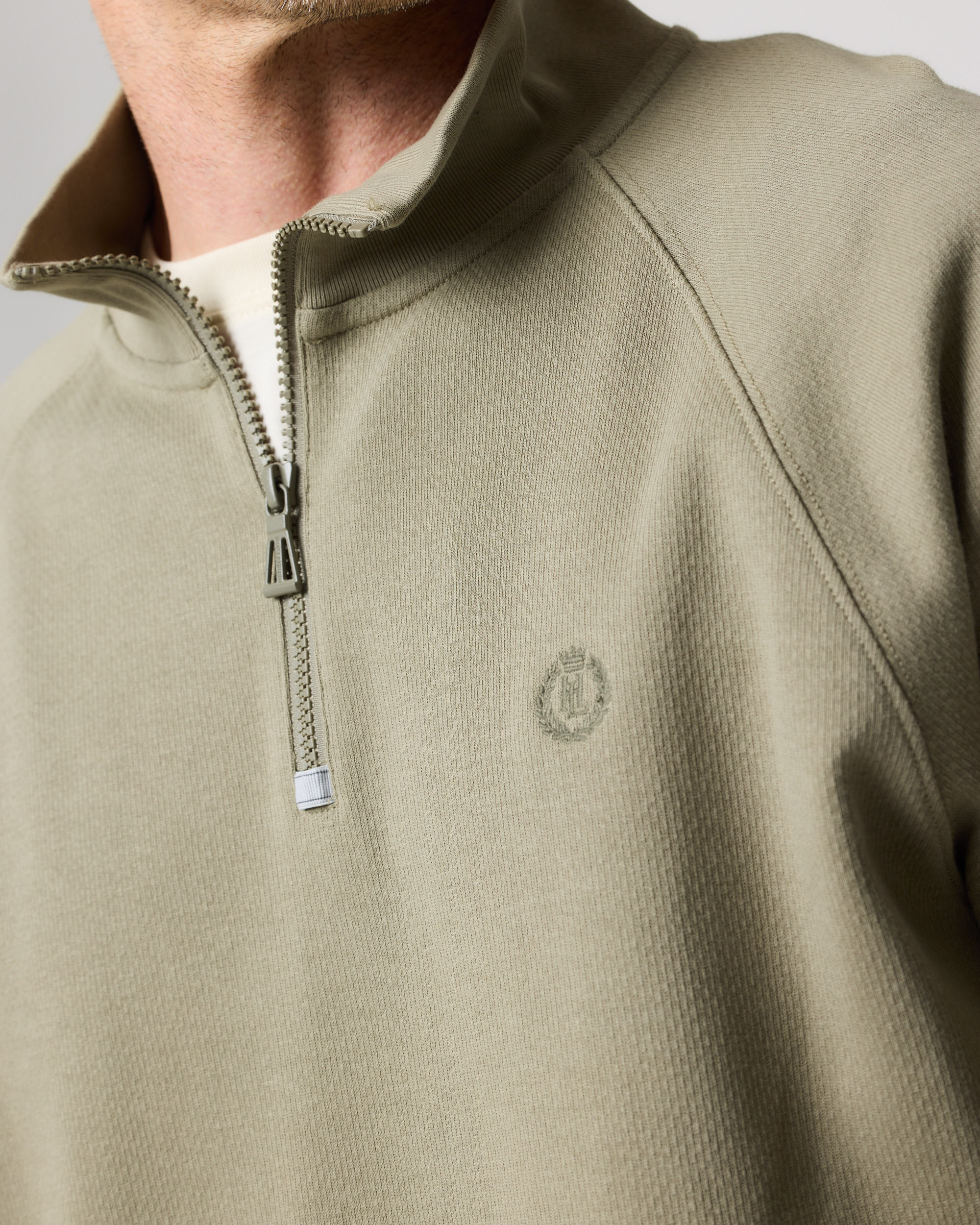 Hayle 1/4 Zip Sweat - Kelp - Image 4