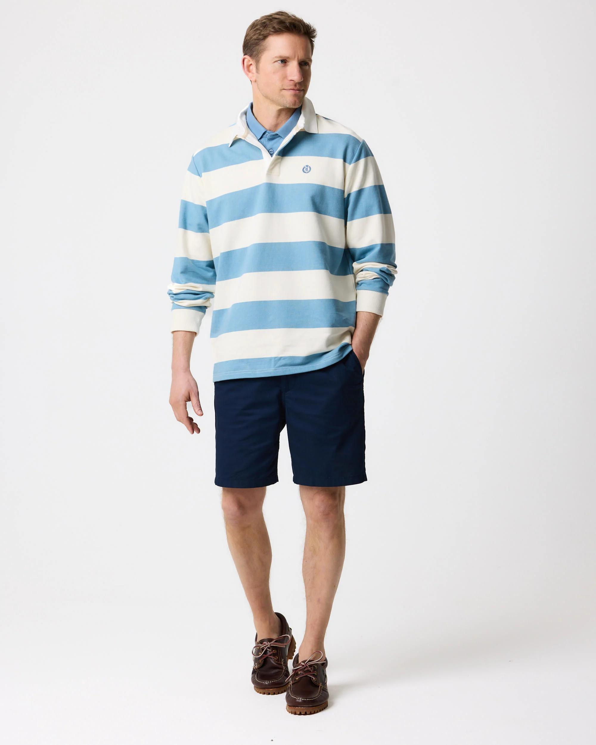 Hayling Rugby - Fjord Blue/Off White - Image 3