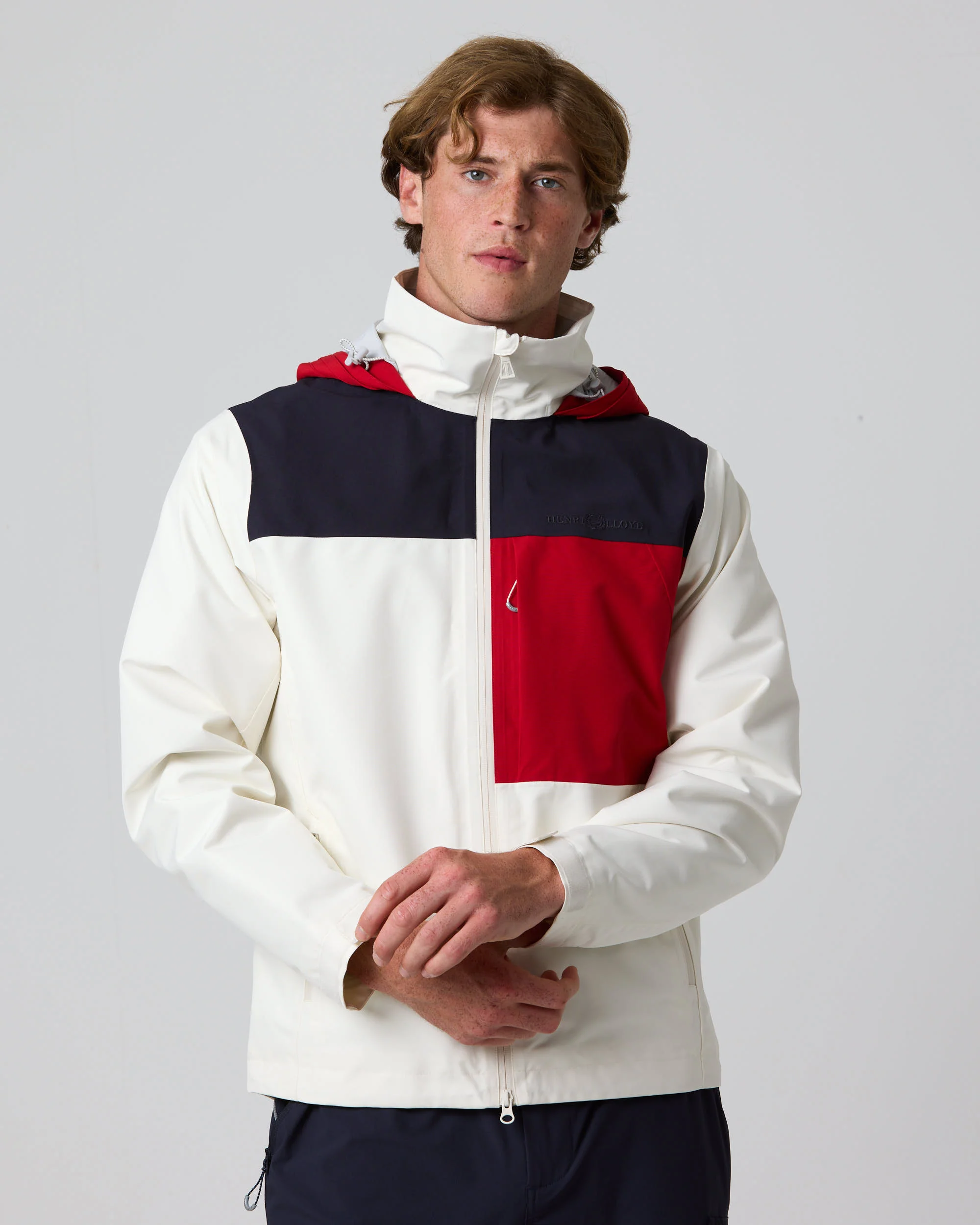 Keel Crew Jacket - Off White Colour Block