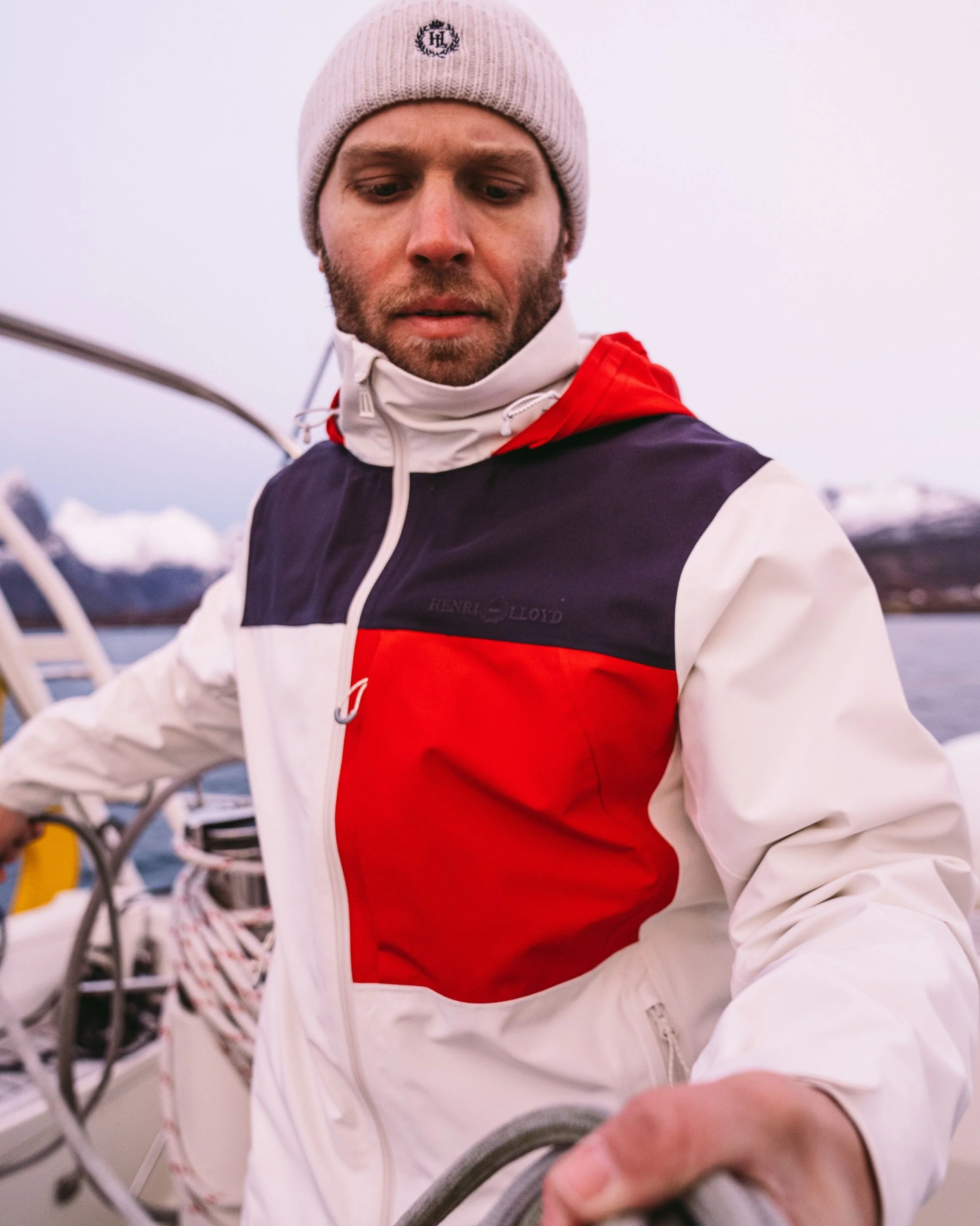 Keel Crew Jacket - Off White Colour Block - Image 2