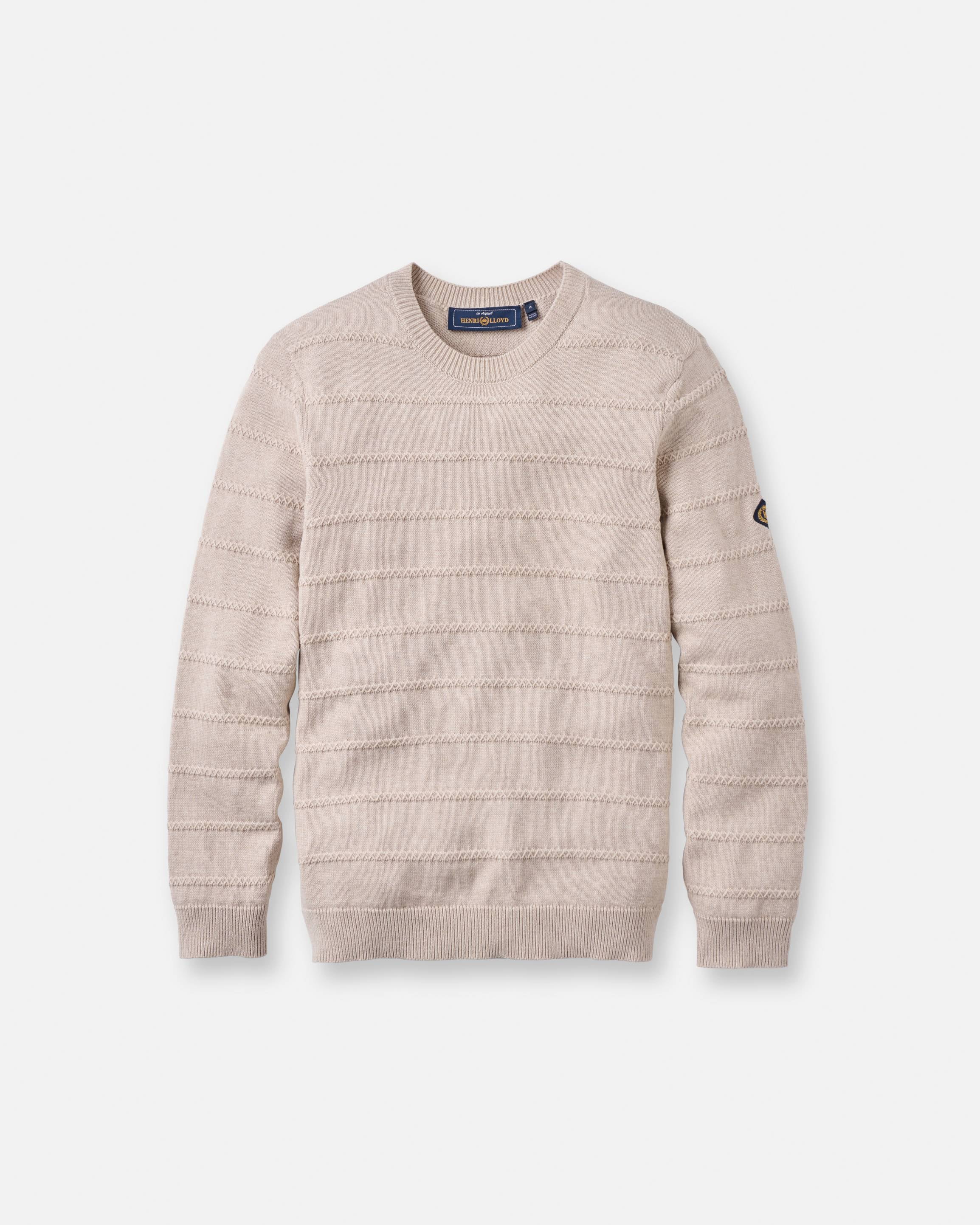 Kimmeridge Stripe Crew - Oyster Beige