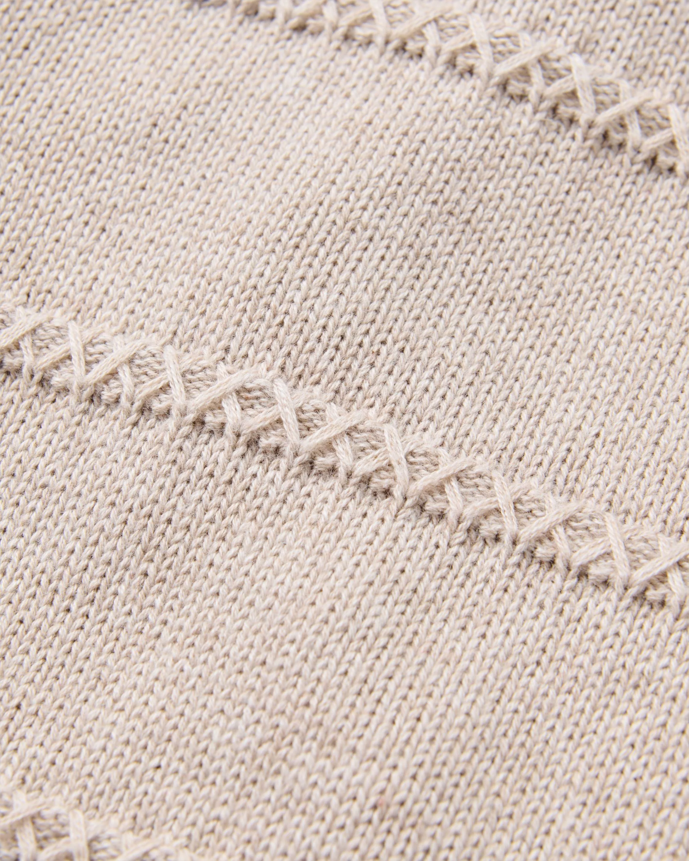 Kimmeridge Stripe Crew - Oyster Beige - Image 5