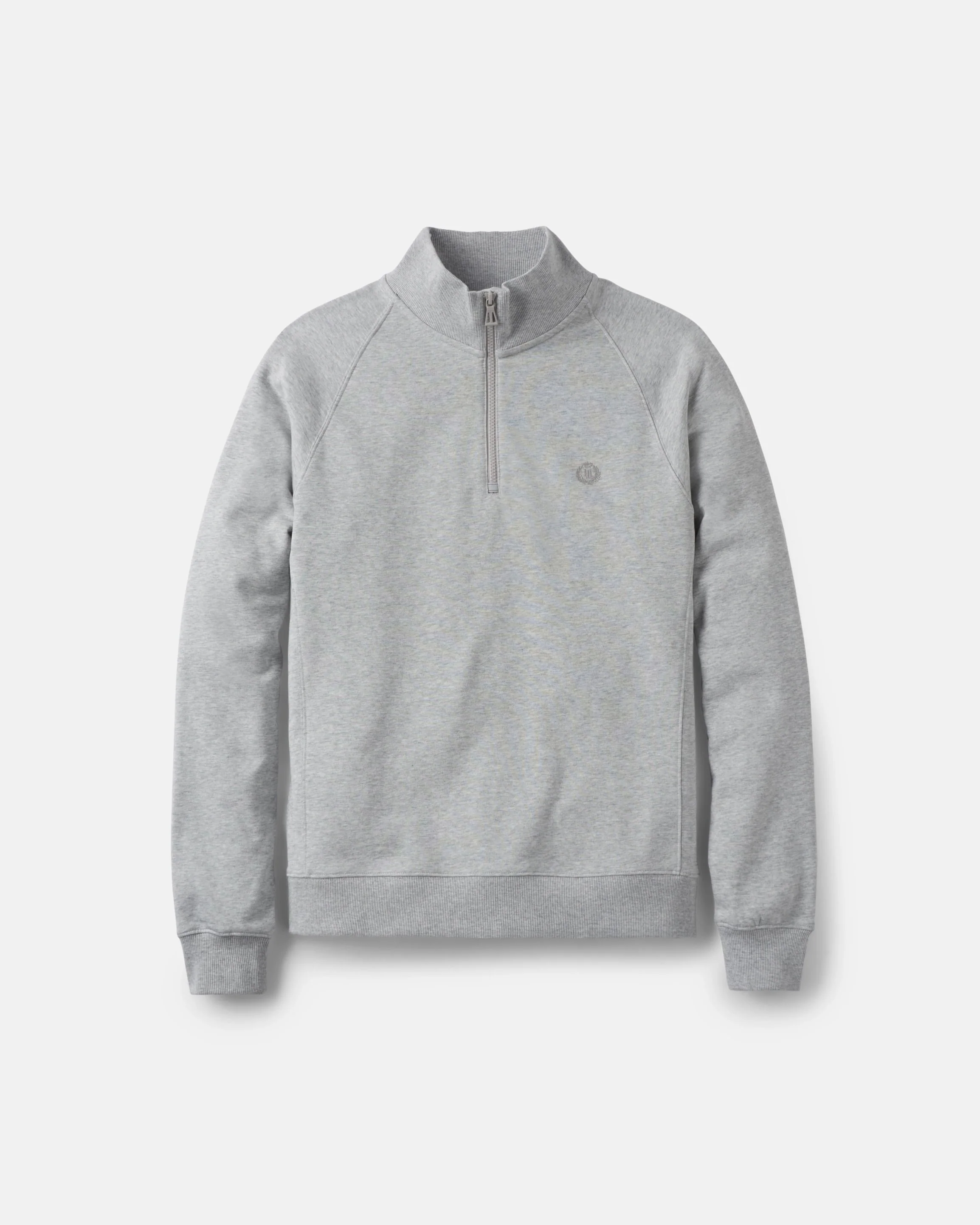 Kinsale Quarter Zip Sweat - Light Grey Melange - Image 2