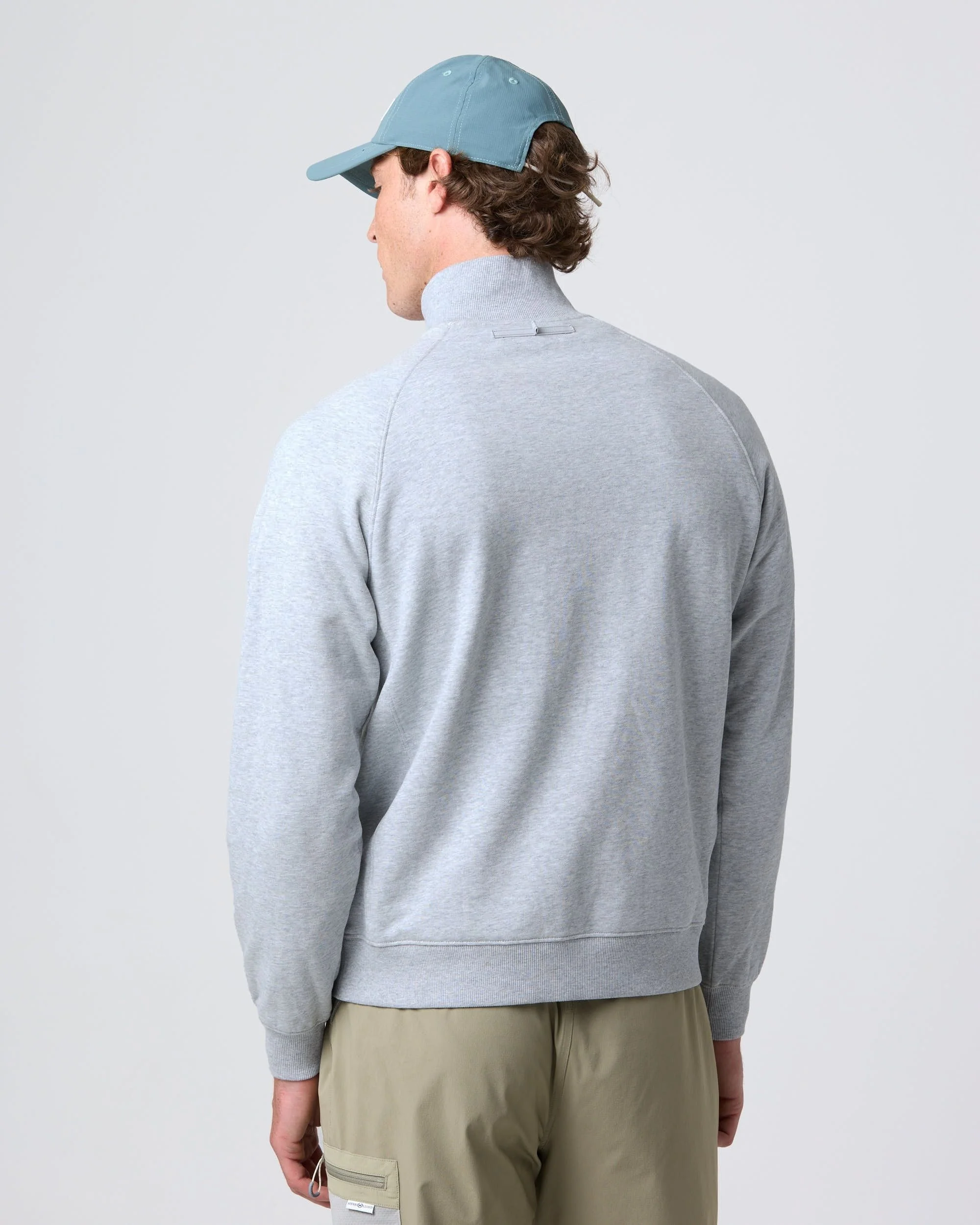 Kinsale Quarter Zip Sweat - Light Grey Melange - Image 5
