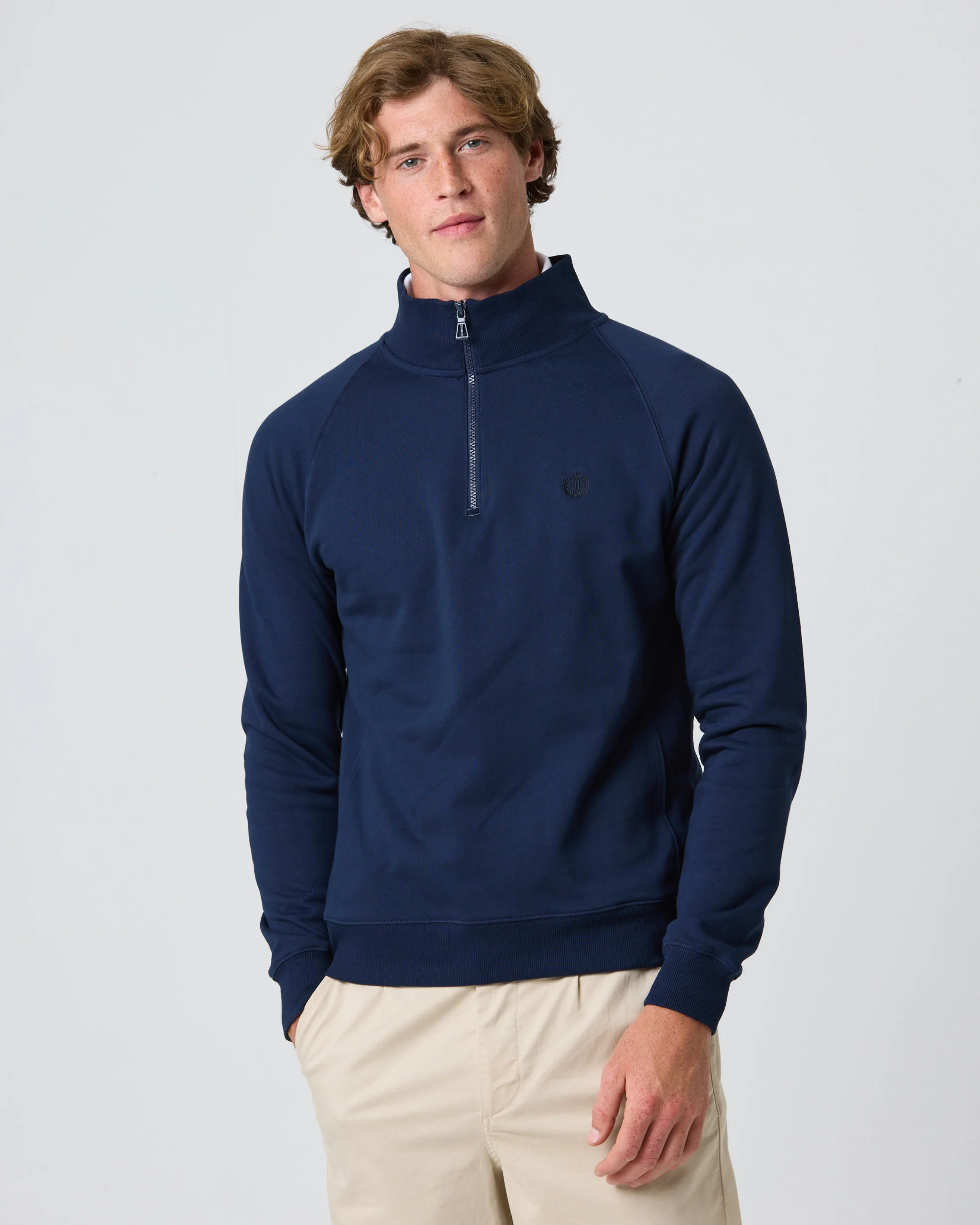 Kinsale Quarter Zip Sweat - Navy Blue