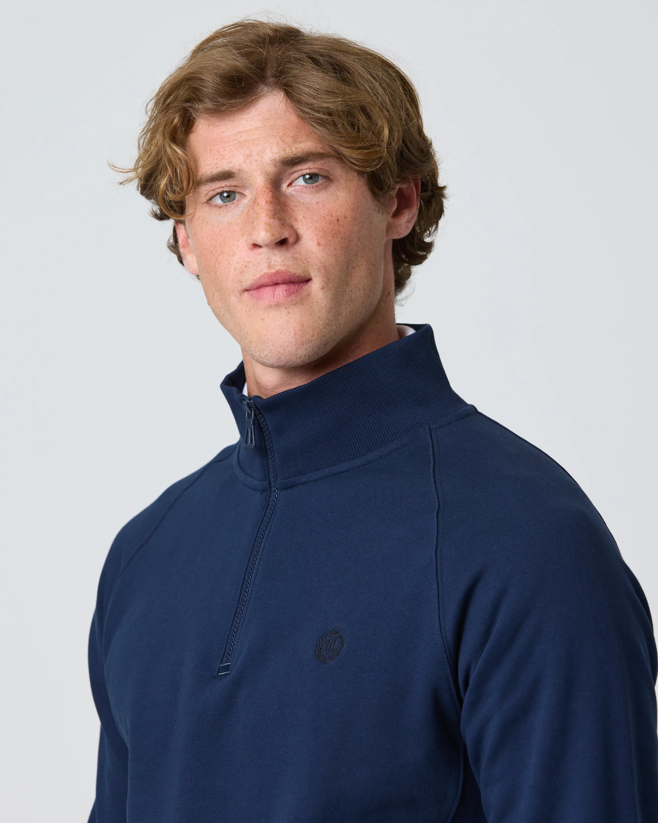 Kinsale Quarter Zip Sweat - Navy Blue - Image 4