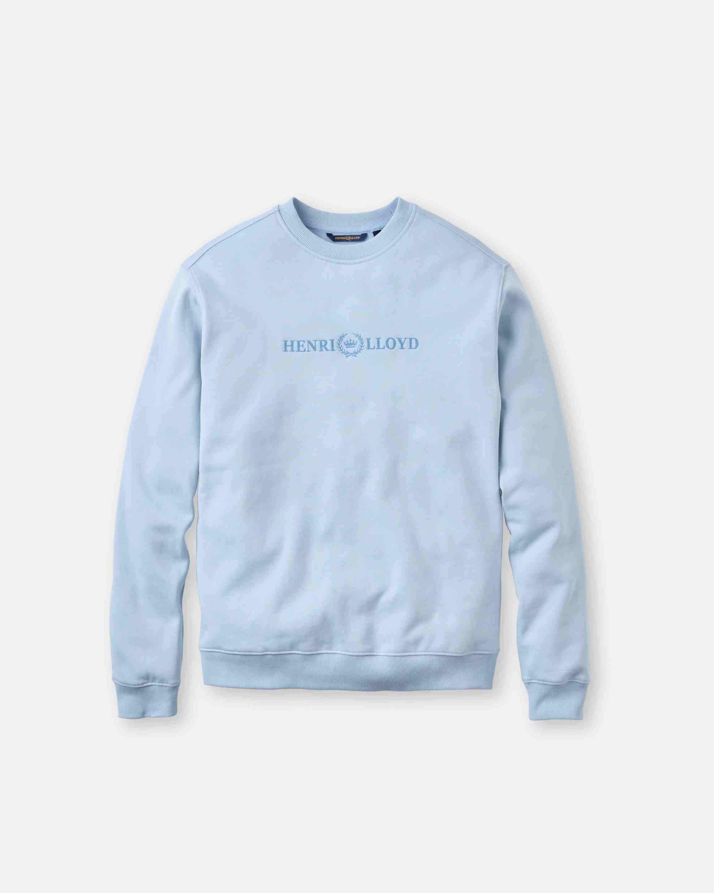 Lytham Crew Neck Sweat - Fog Blue - Image 2
