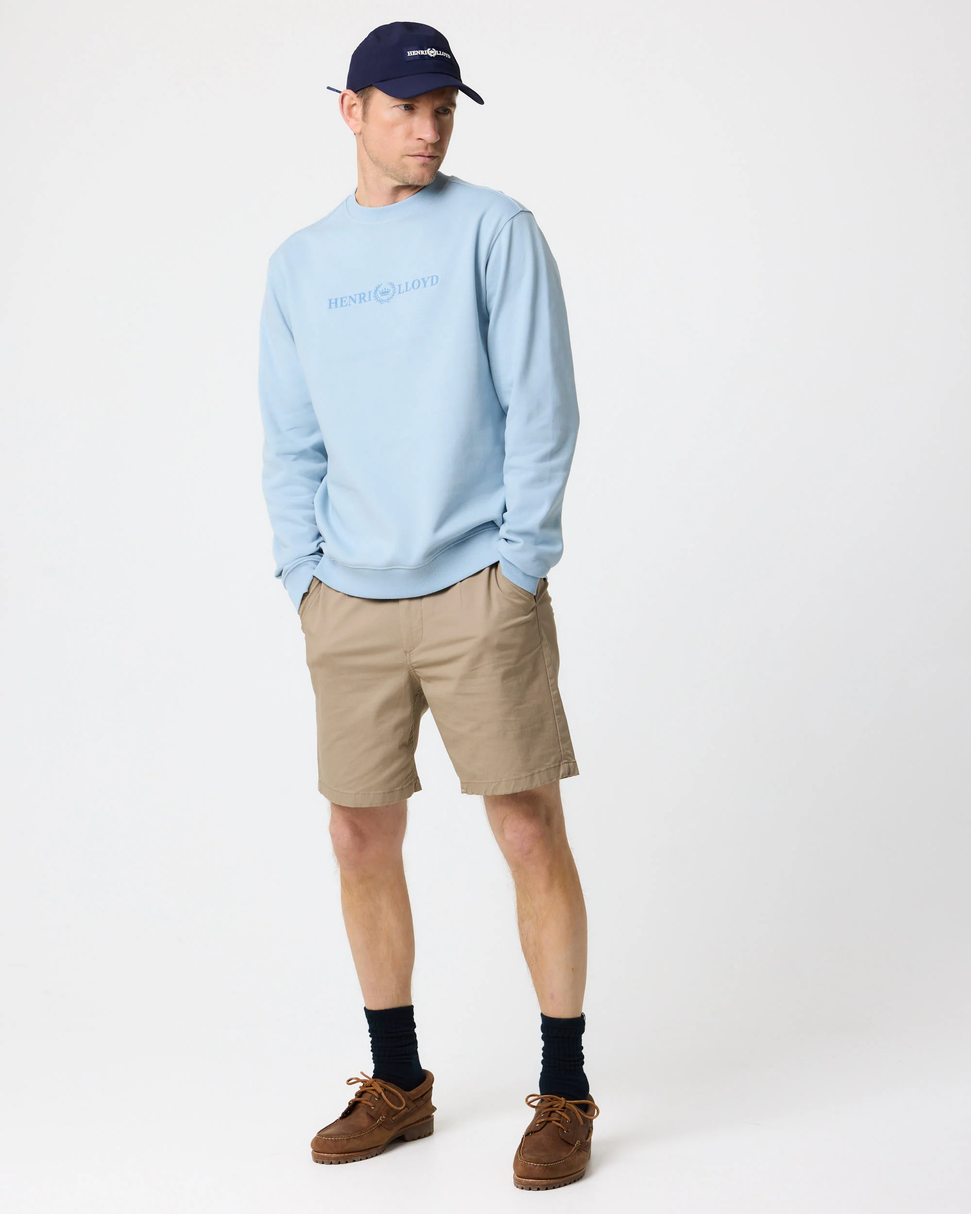 Lytham Crew Neck Sweat - Fog Blue - Image 3
