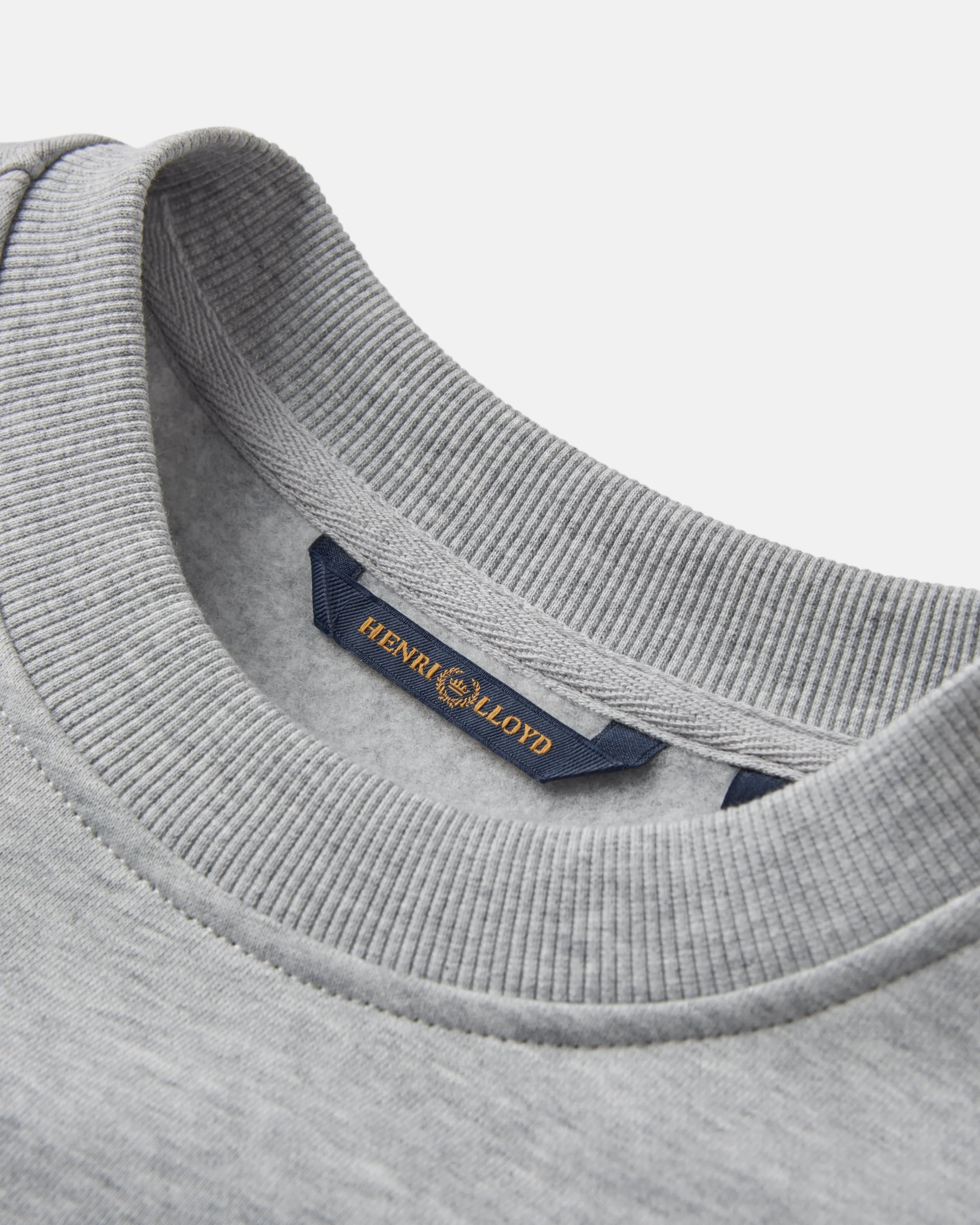Lytham Crew Neck Sweat - Light Grey Melange - Image 4
