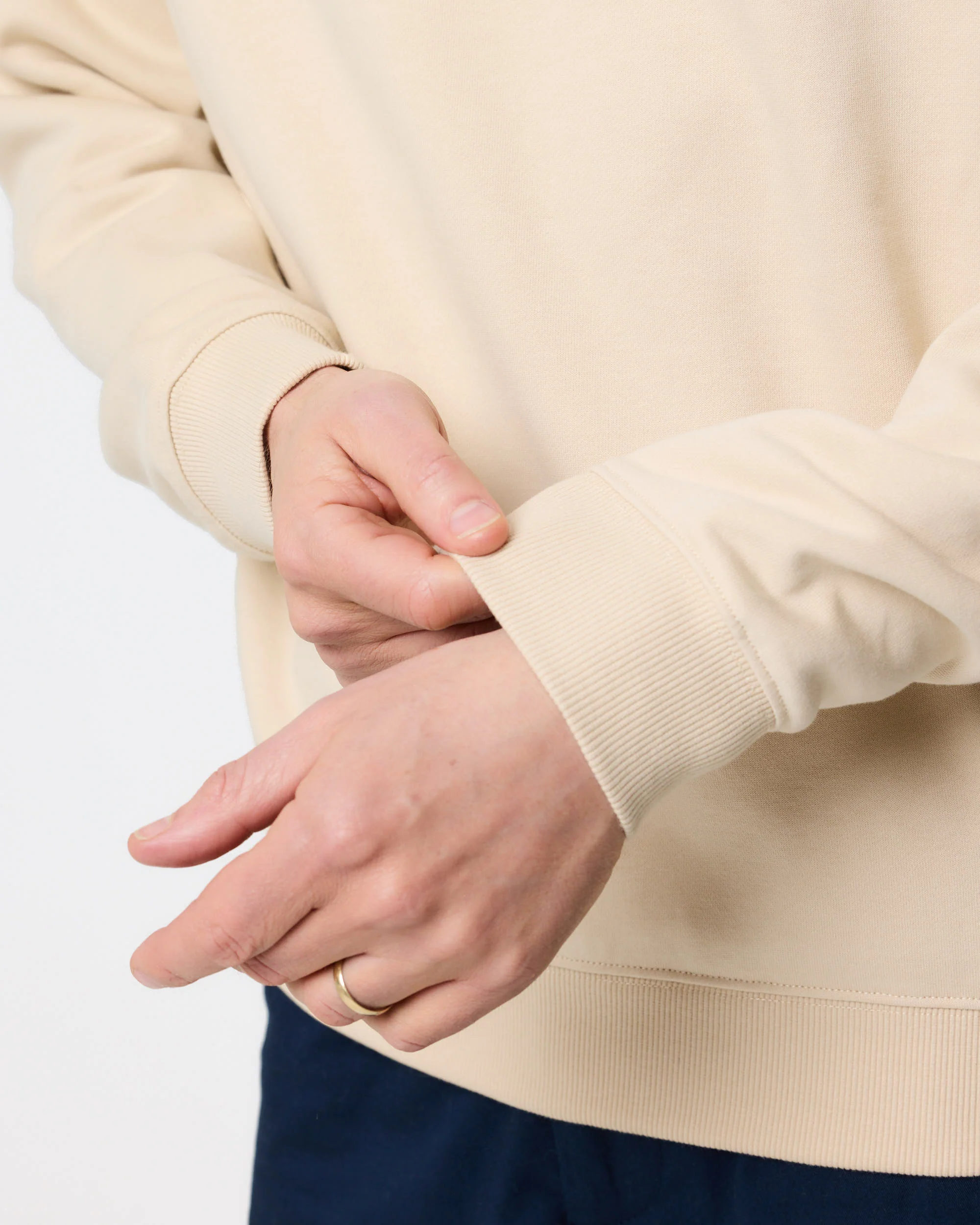 Lytham Crew Neck Sweat - Oyster Beige - Image 5