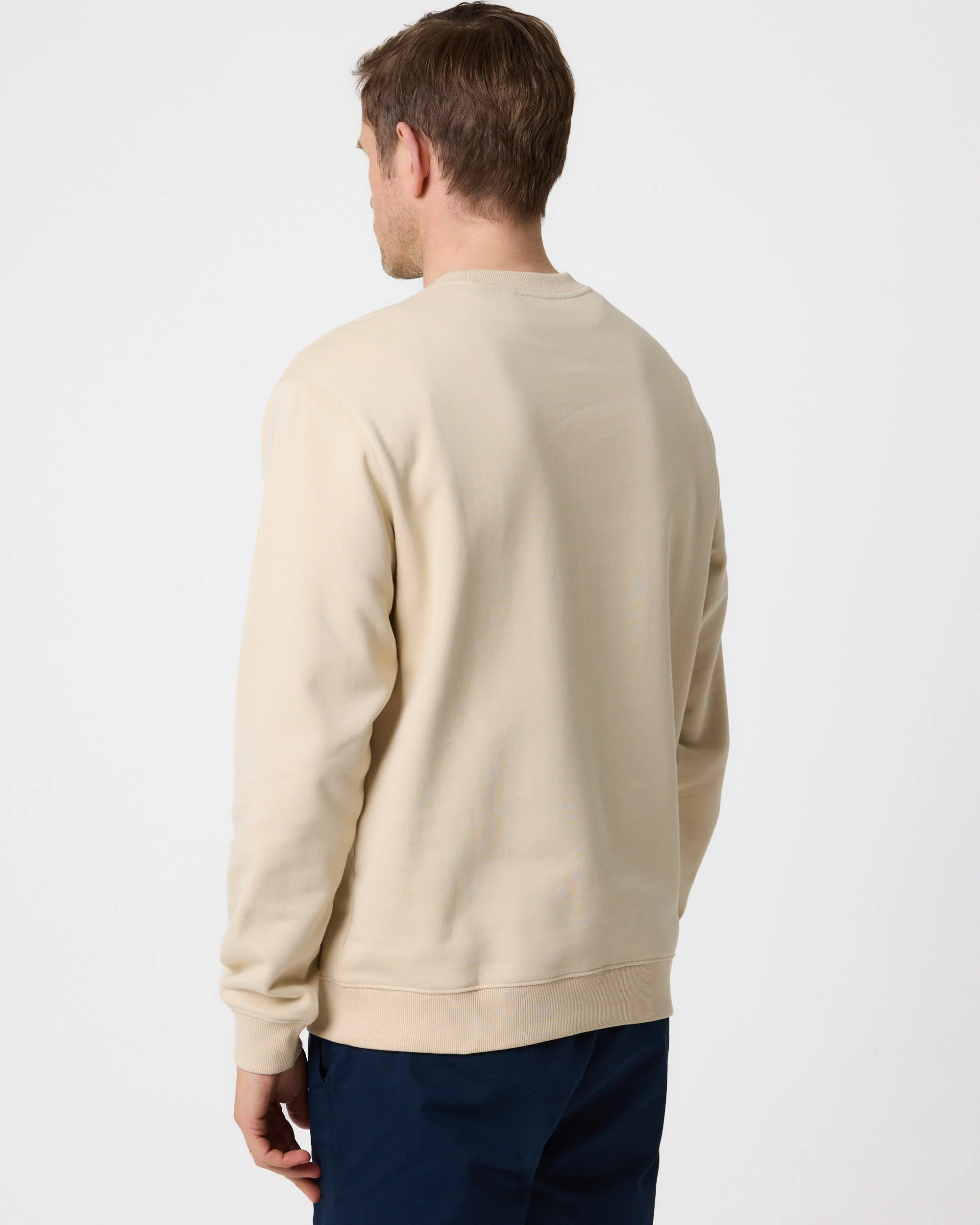 Lytham Crew Neck Sweat - Oyster Beige - Image 6