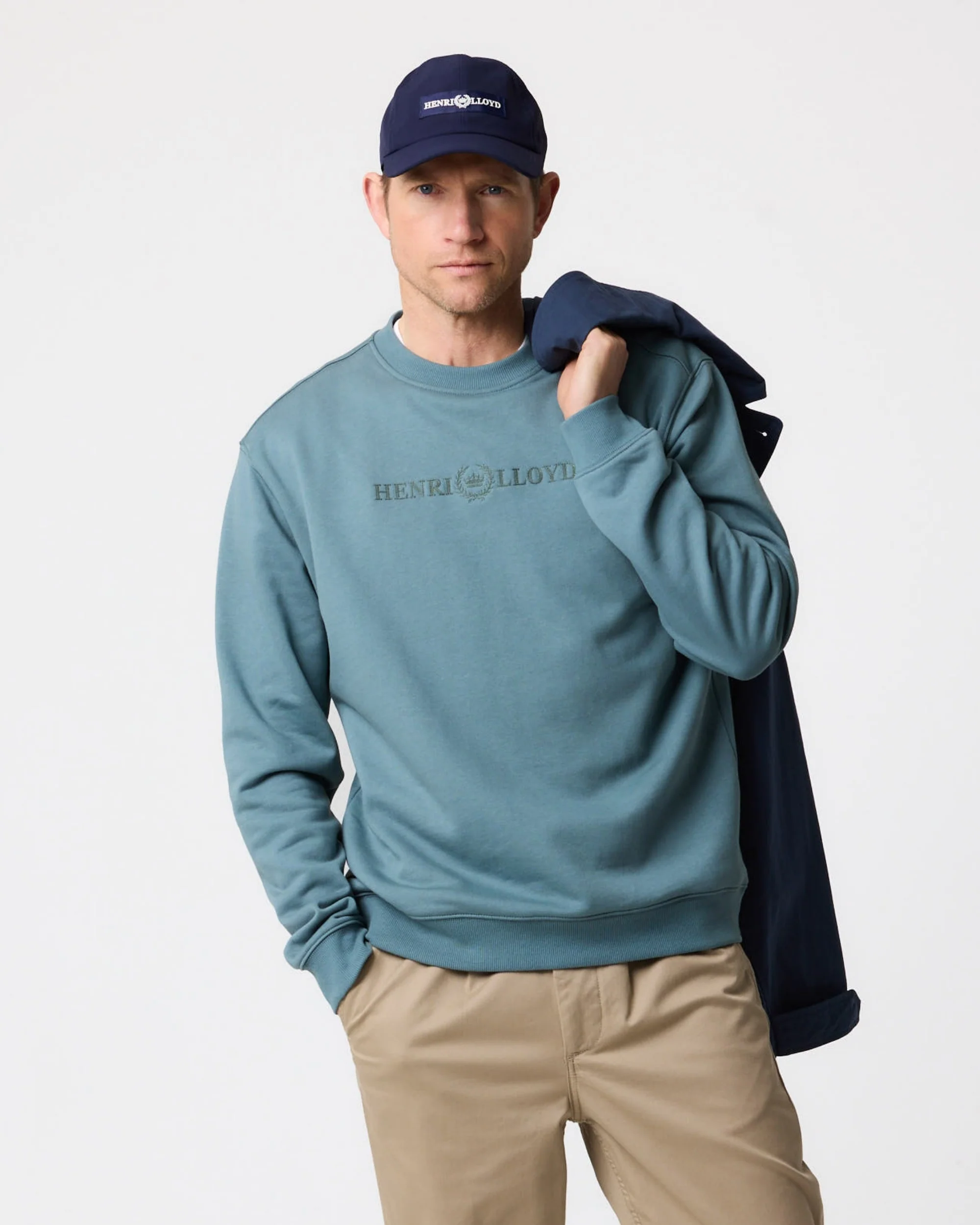 Lytham Crew Neck Sweat - Sea Spray Blue