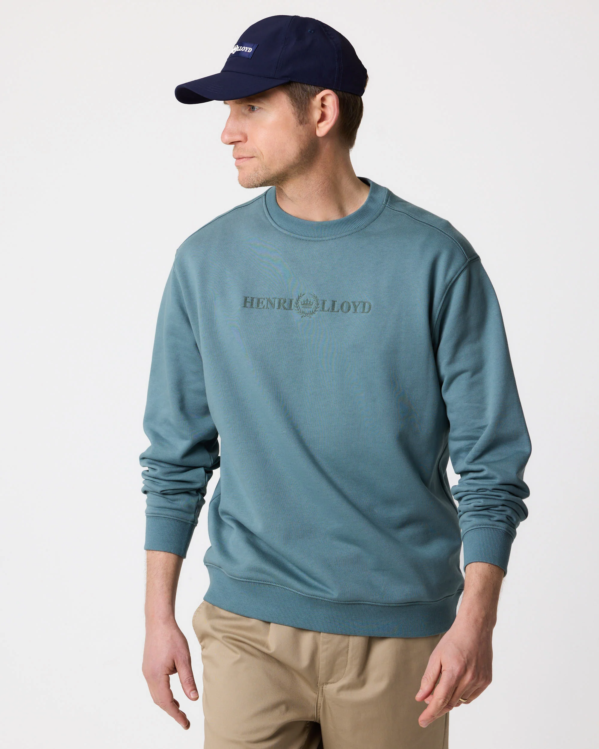 Lytham Crew Neck Sweat - Sea Spray Blue - Image 4