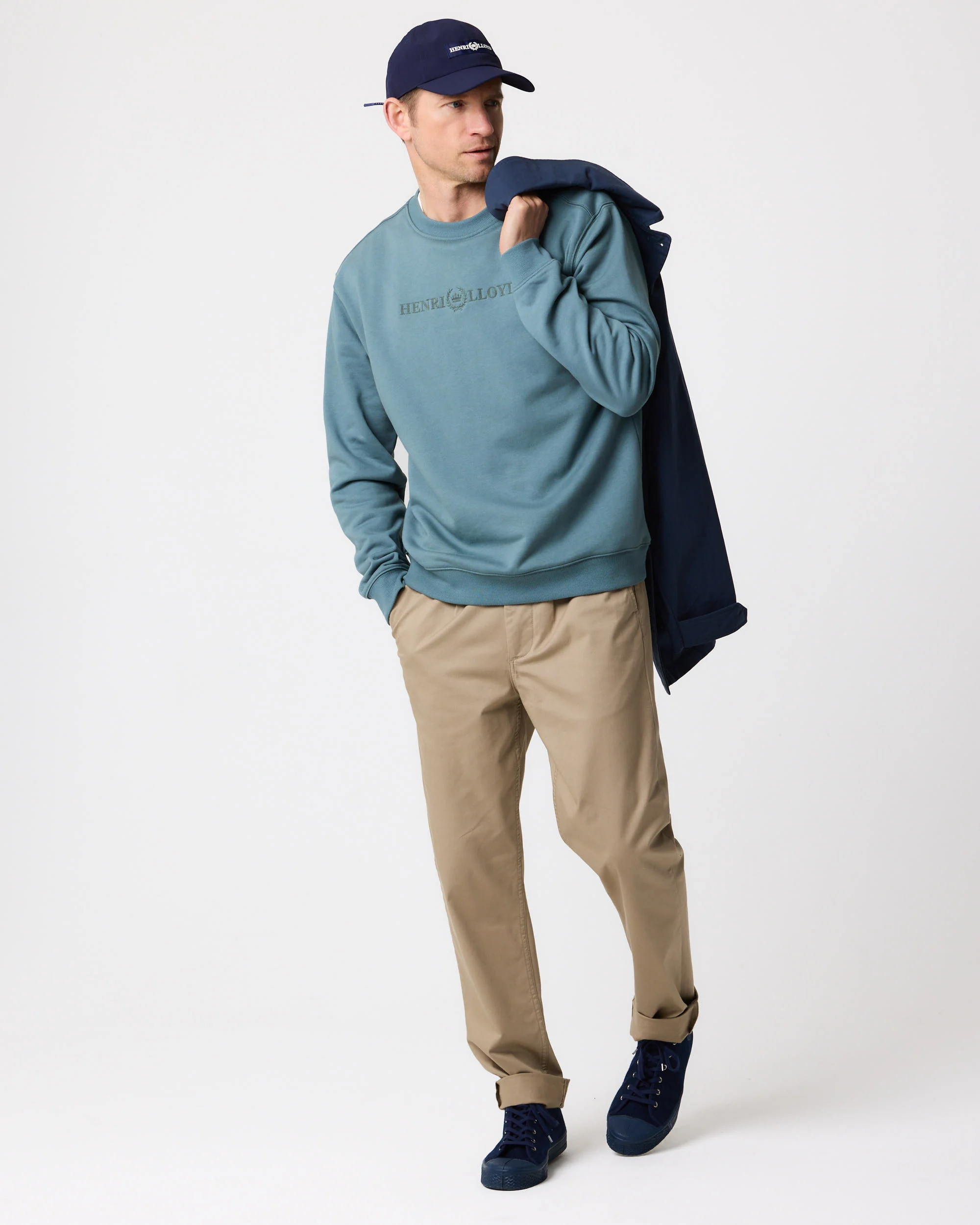 Lytham Crew Neck Sweat - Sea Spray Blue - Image 5