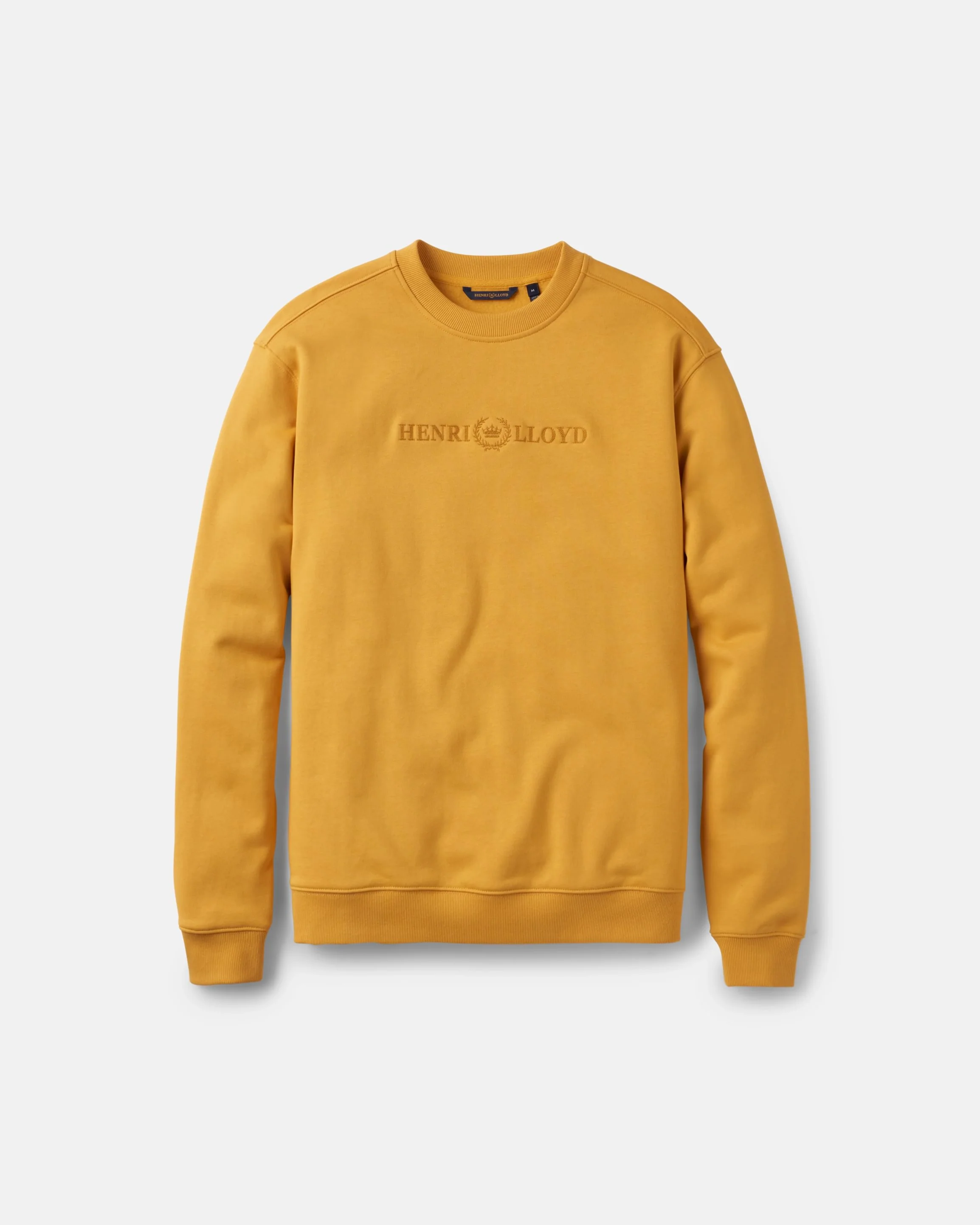 Lytham Crew Neck Sweat - Washed Yellow - Image 3