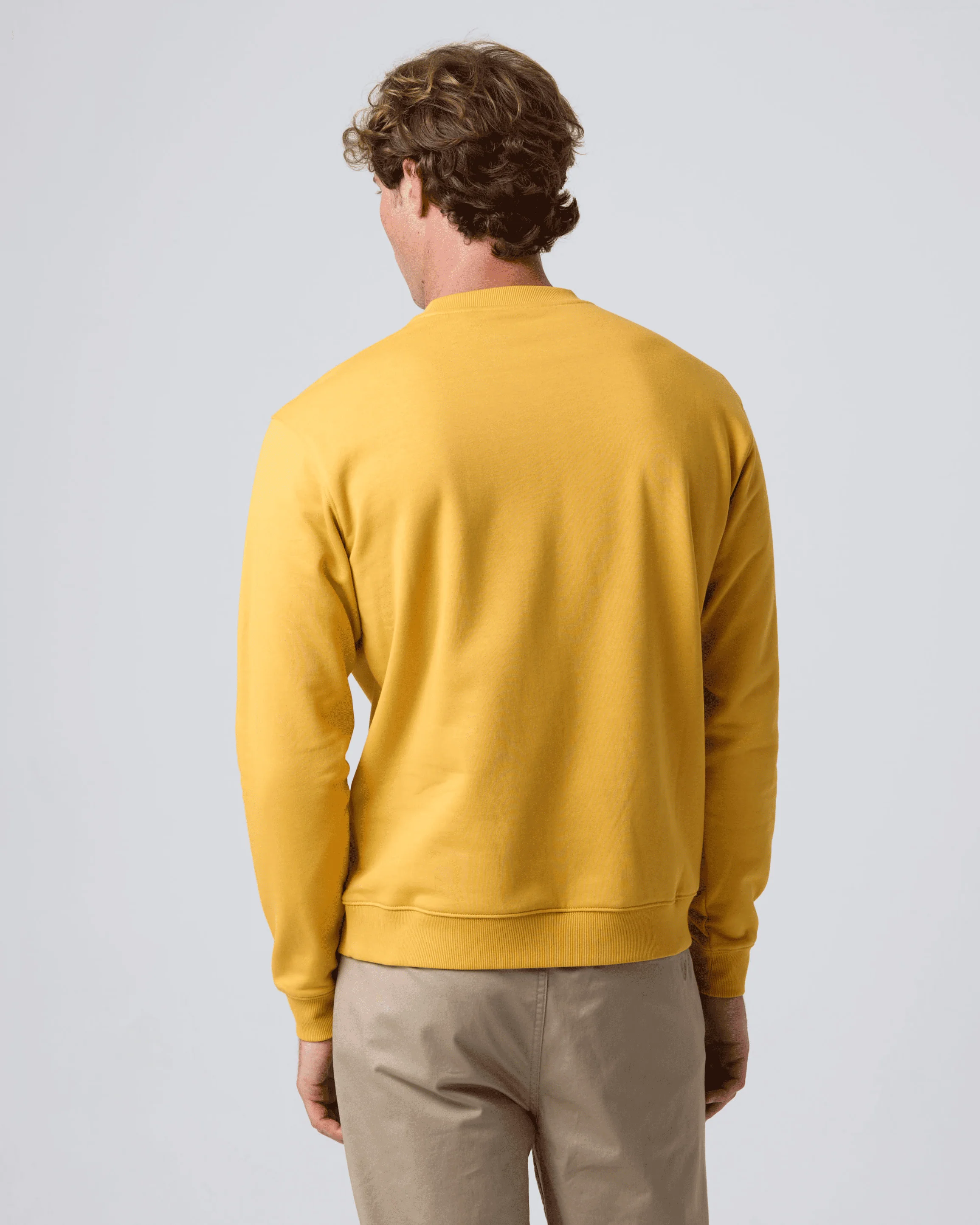 Lytham Crew Neck Sweat - Washed Yellow - Image 7