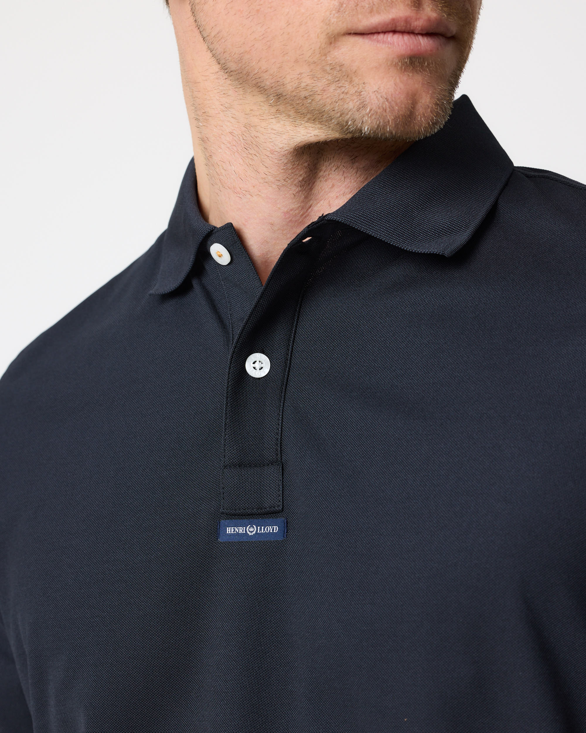 Men's Dri-Fast LS Polo - Black - Image 5
