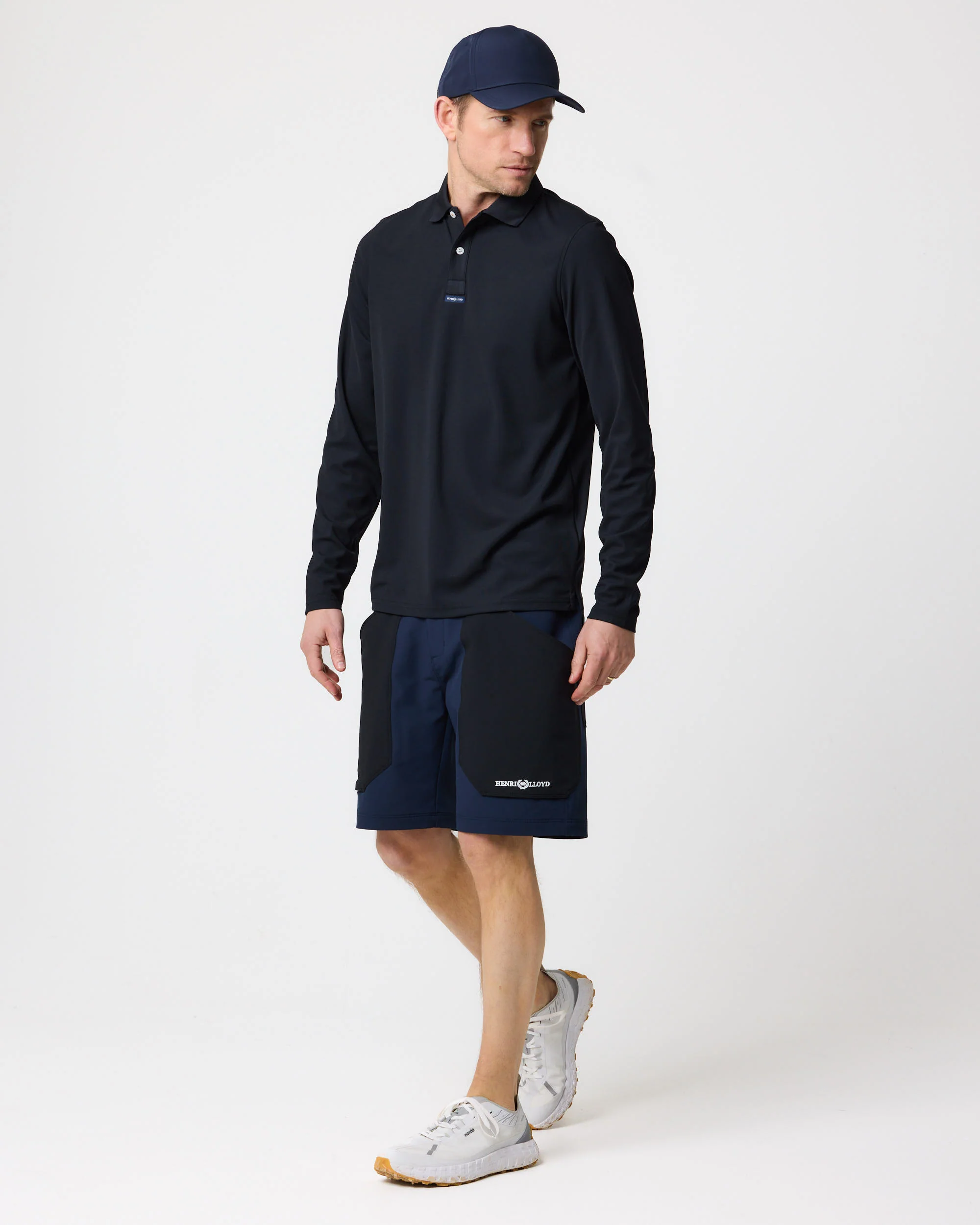 Men's Dri-Fast LS Polo - Black - Image 6